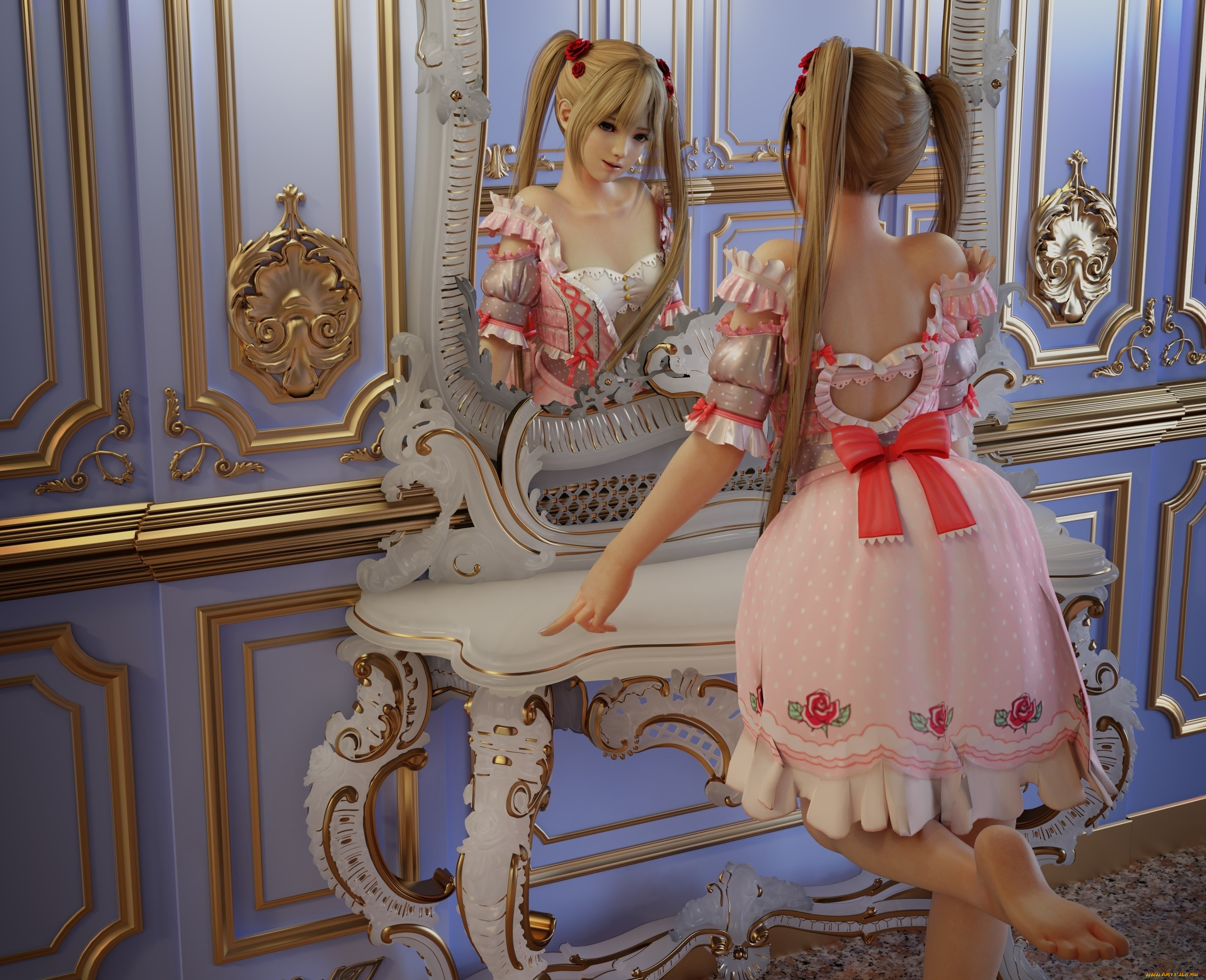 3д, графика, люди, , people, девушка, грудь, фон, взгляд