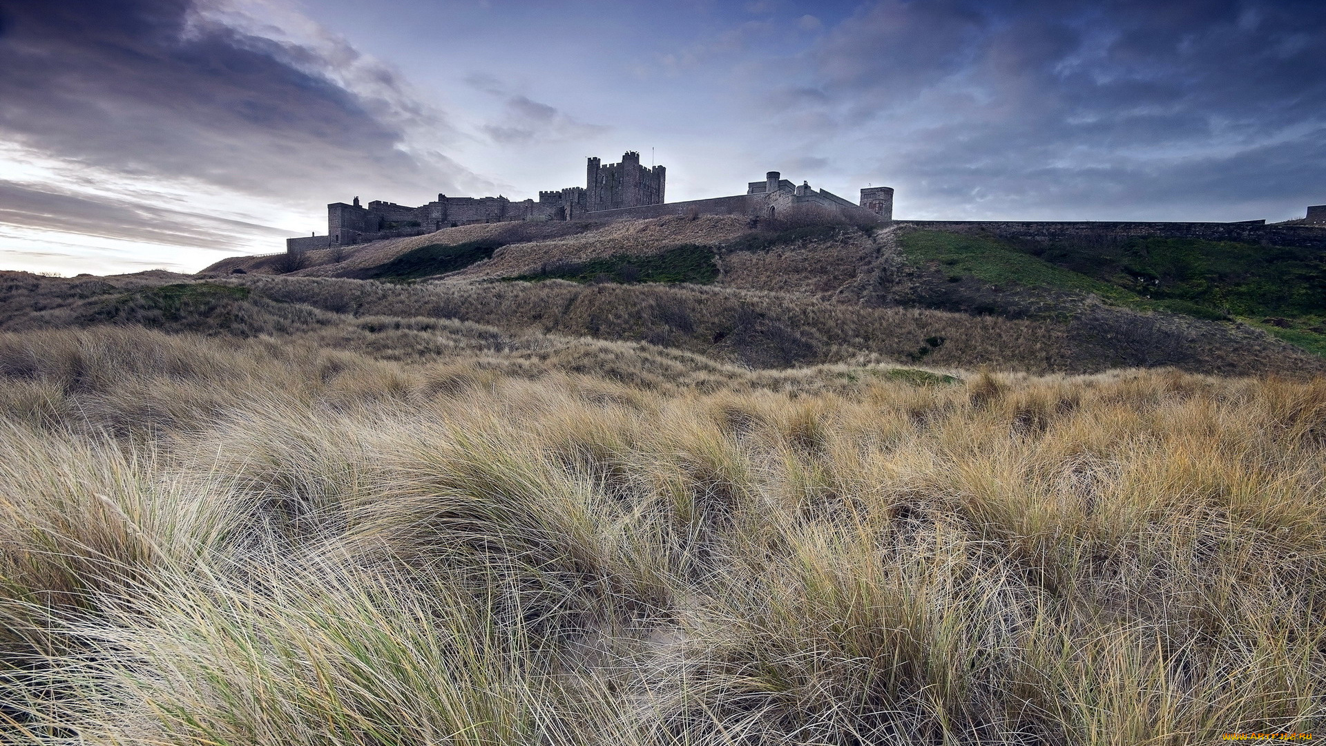 bamburgh, castle, города, замки, англии, bamburgh, castle