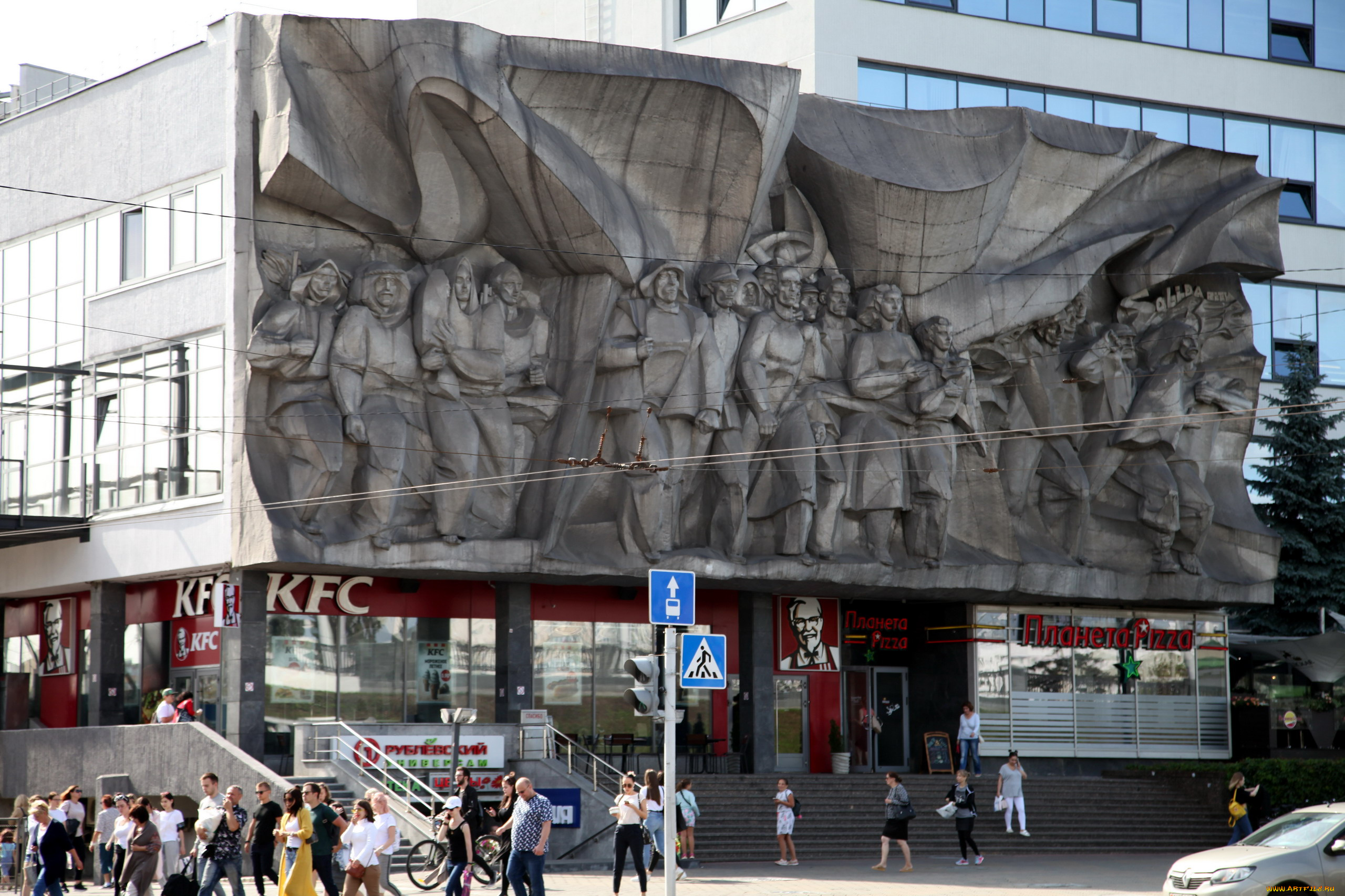 города, минск, , беларусь, здание