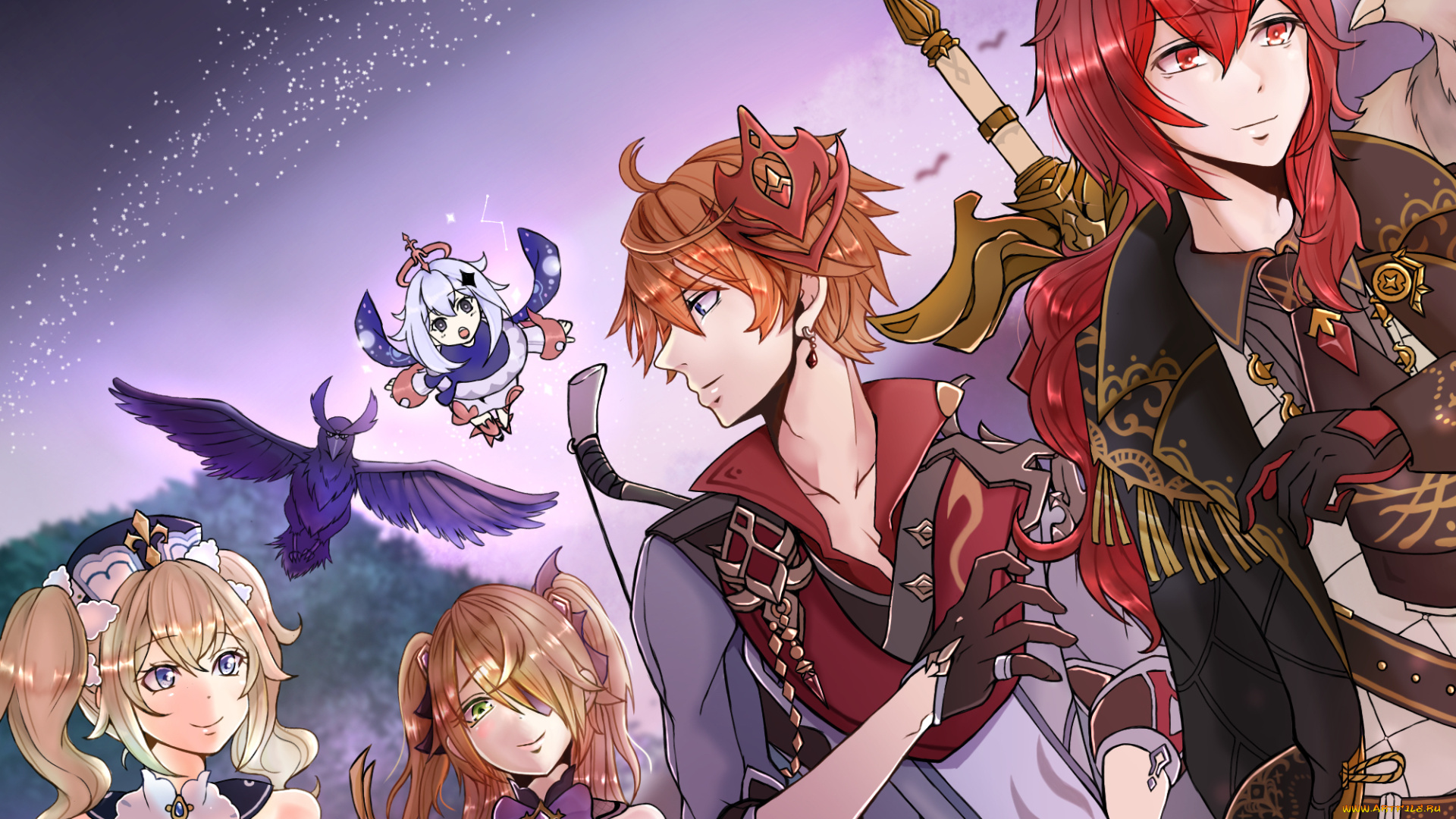 аниме, genshin, impact, genshin, impact