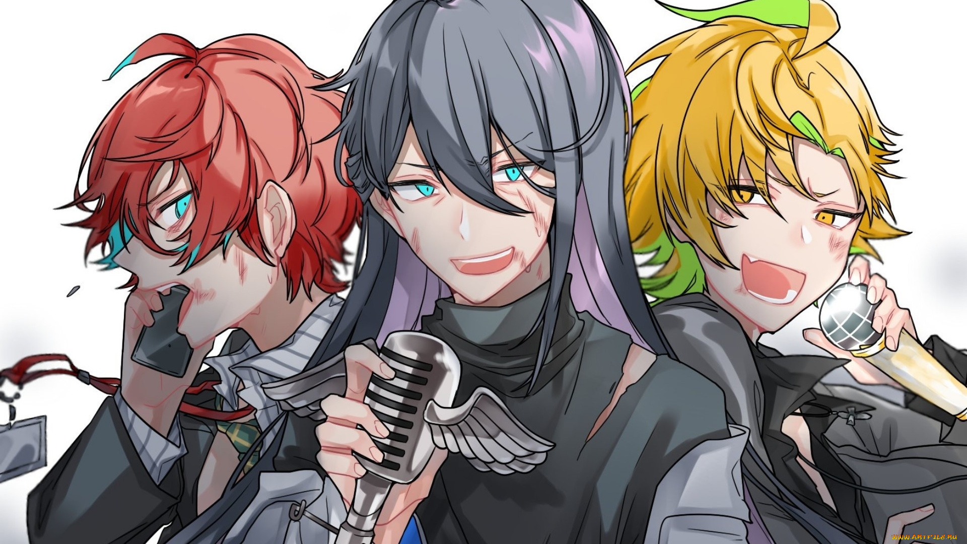 аниме, hypnosis, mic, hypnosis, mic