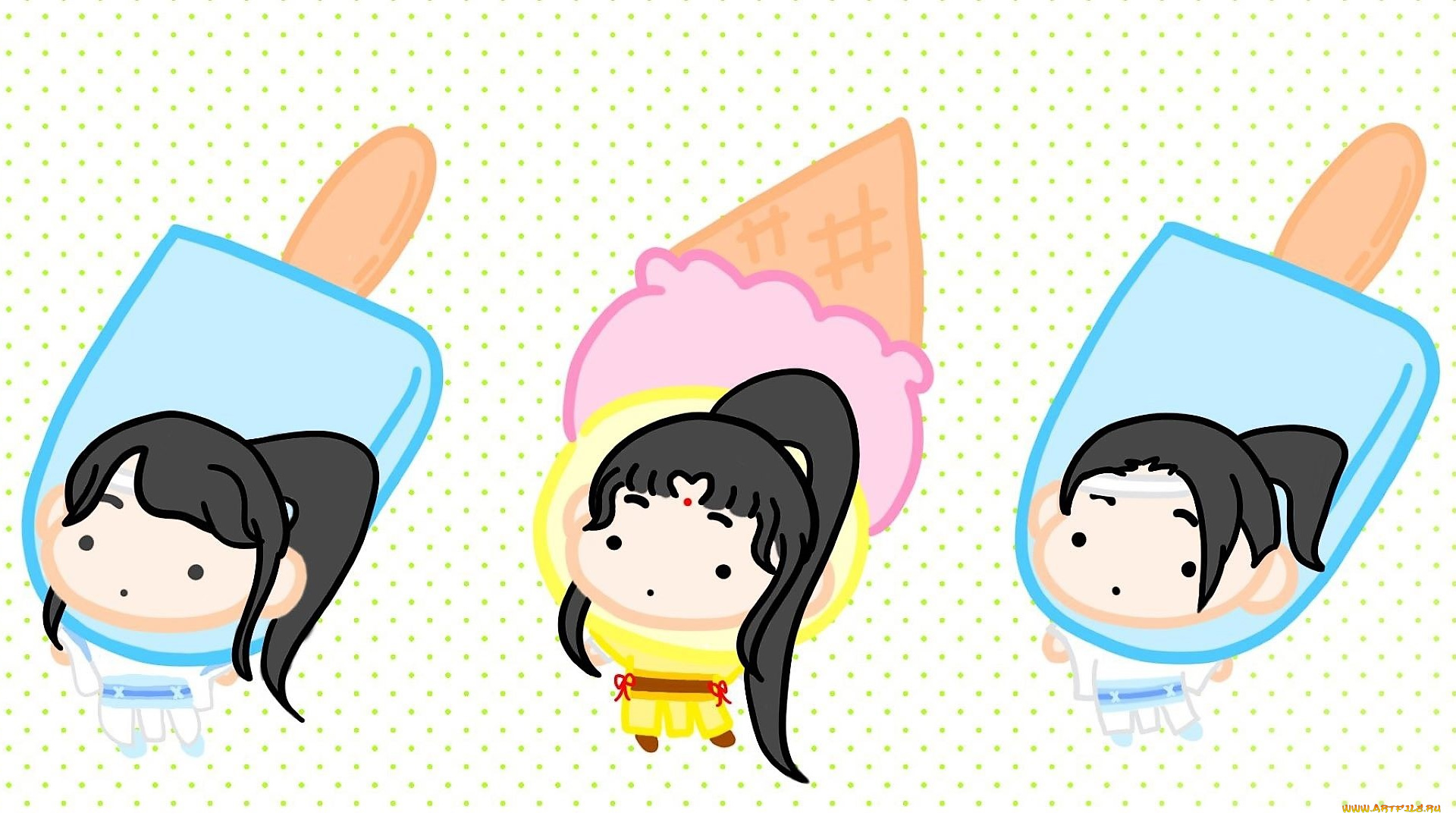 аниме, mo, dao, zu, shi, лань, сычжуй, цзинъи, цзинь, лин, мороженое