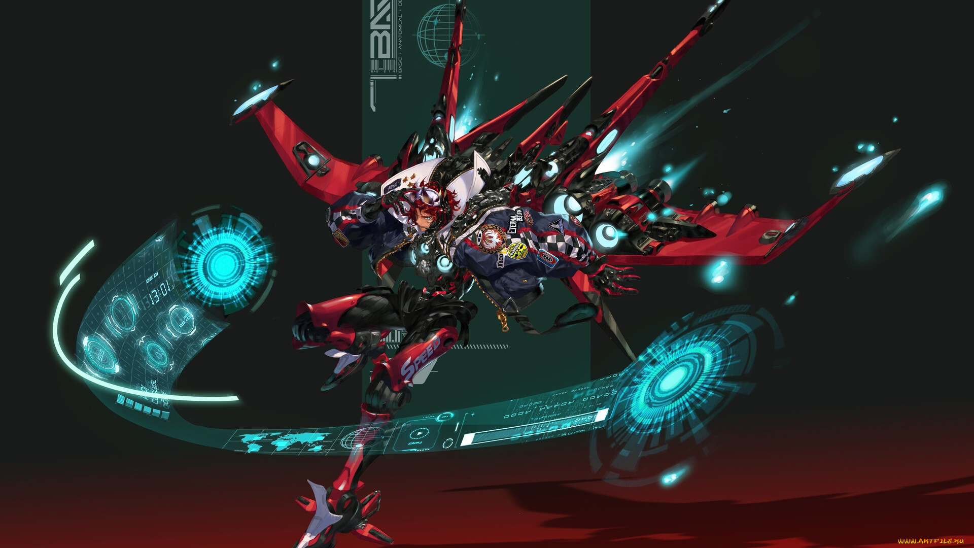 аниме, оружие, , техника, , технологии, парень, механизмы