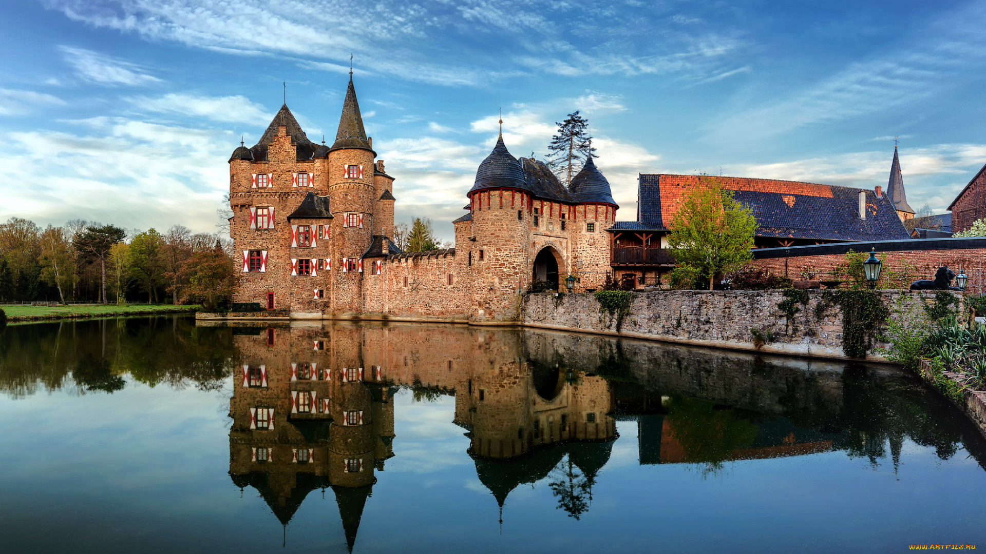 satzvey, castle, города, замки, германии, satzvey, castle