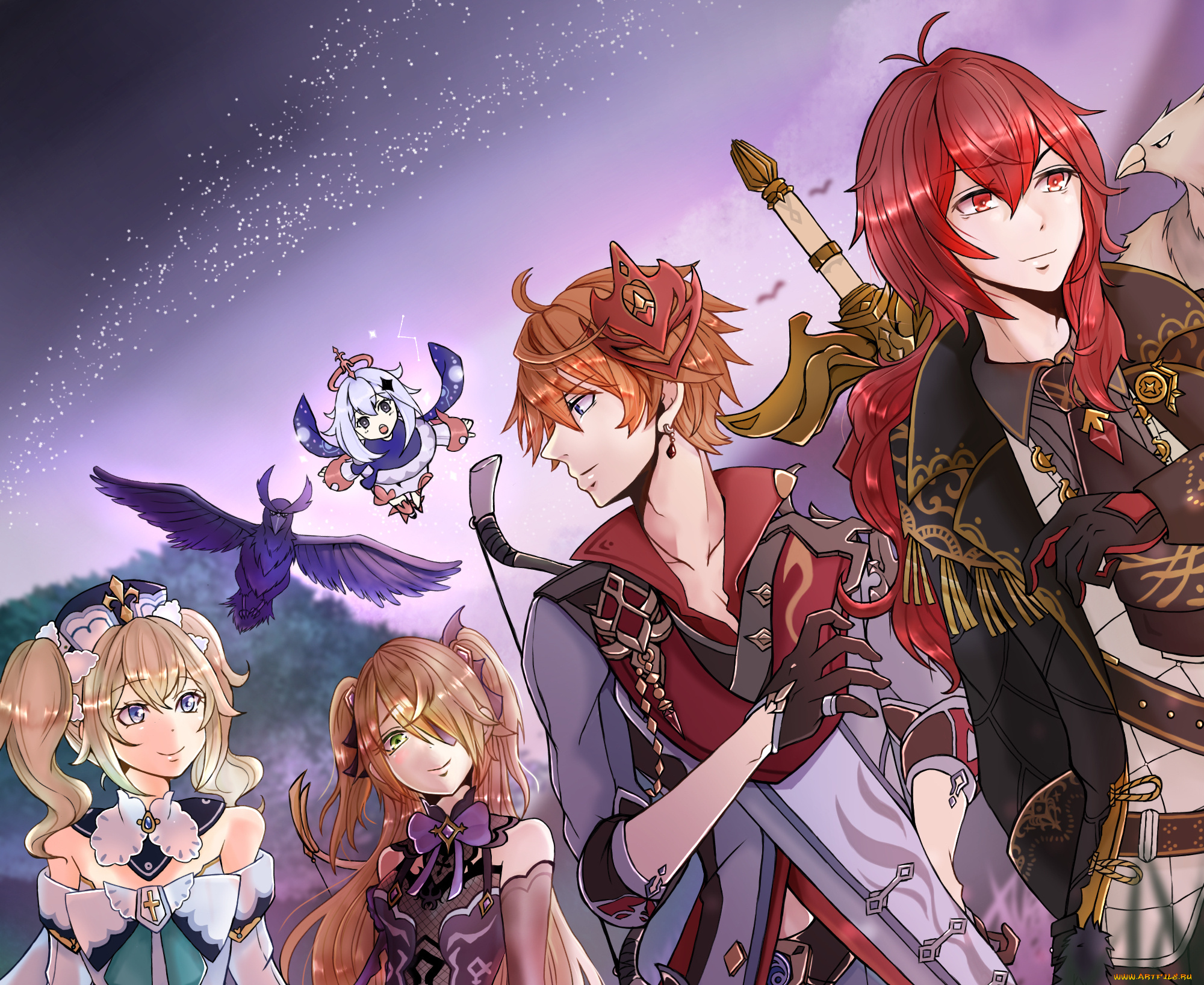 аниме, genshin, impact, genshin, impact