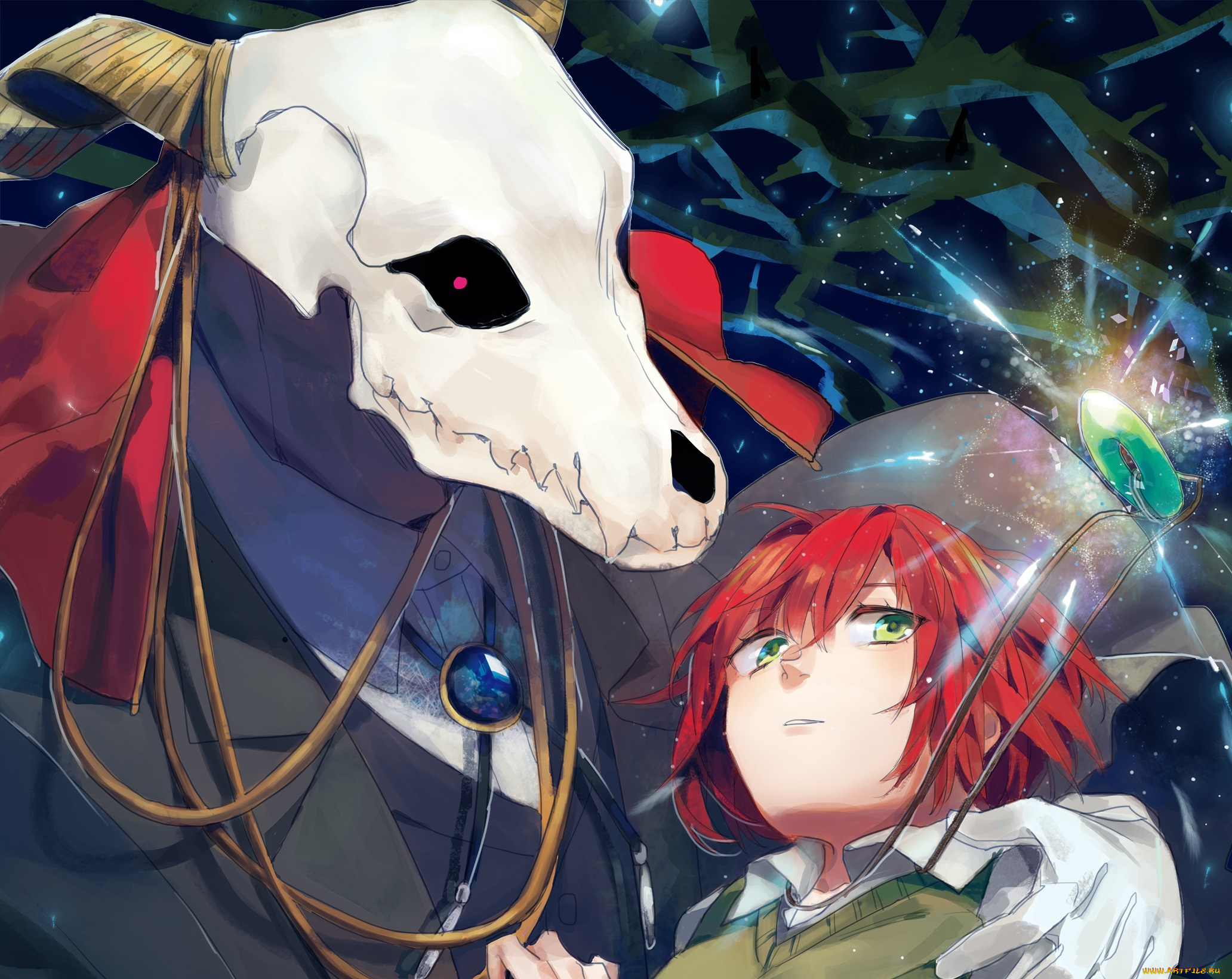 аниме, mahou, tsukai, no, yome, невеста, чародея