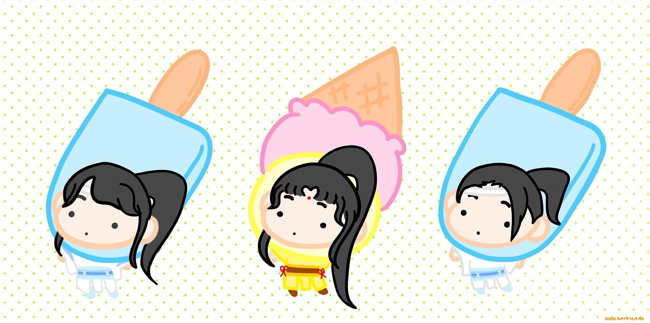 аниме, mo, dao, zu, shi, лань, сычжуй, цзинъи, цзинь, лин, мороженое