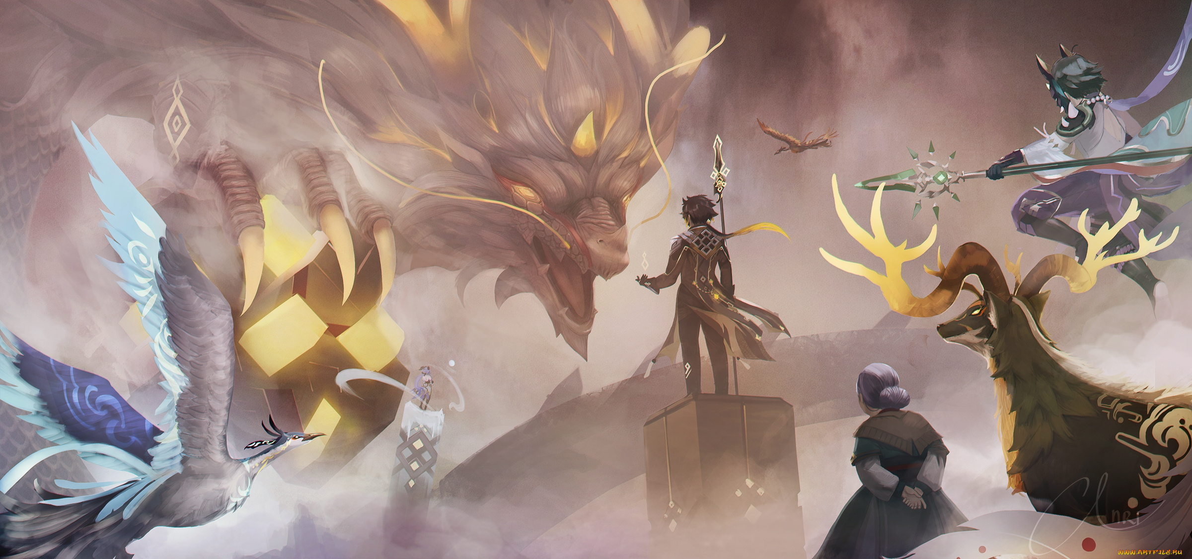 аниме, genshin, impact, genshin, impact