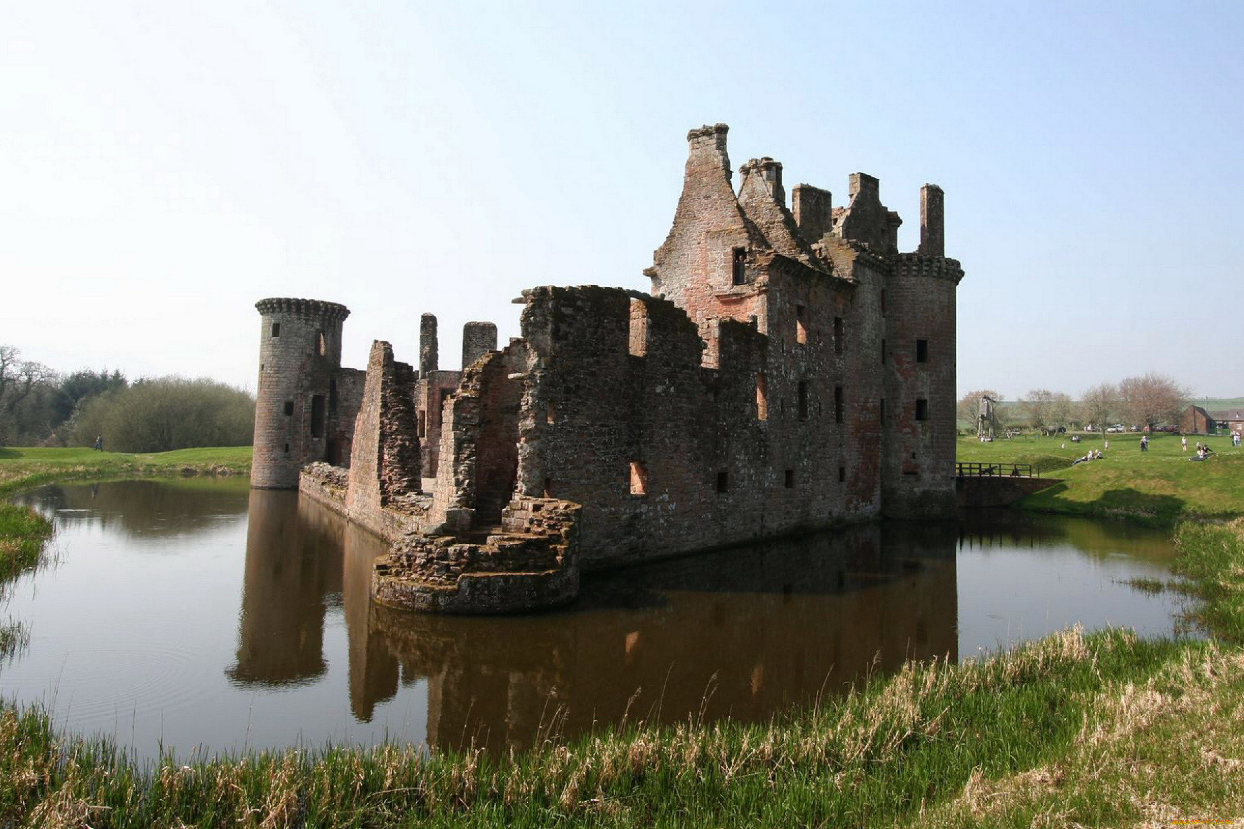 caerlaverock, castle, scotland, города, замки, англии, caerlaverock, castle