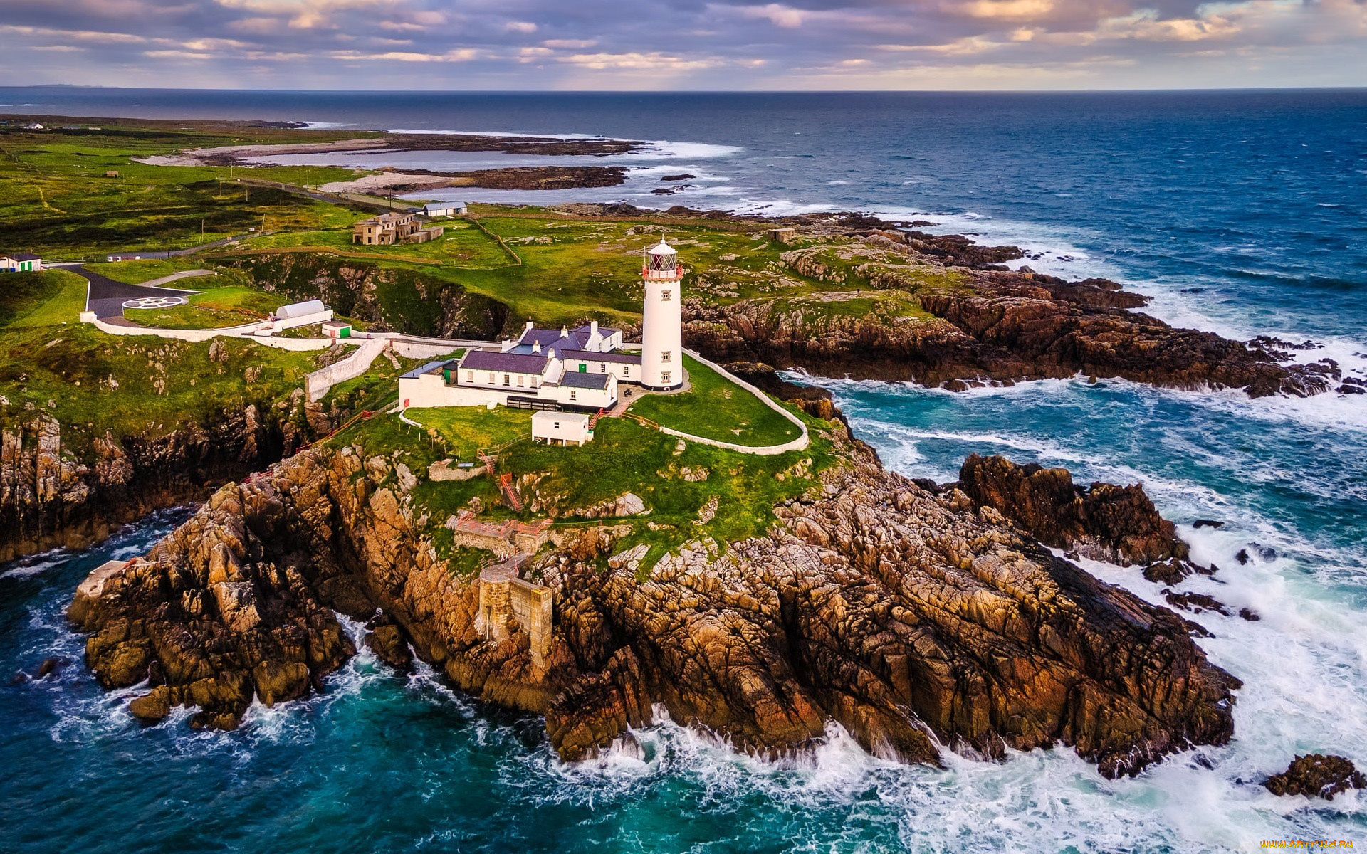 fanad, head, lighthouse, ireland, природа, маяки, fanad, head, lighthouse