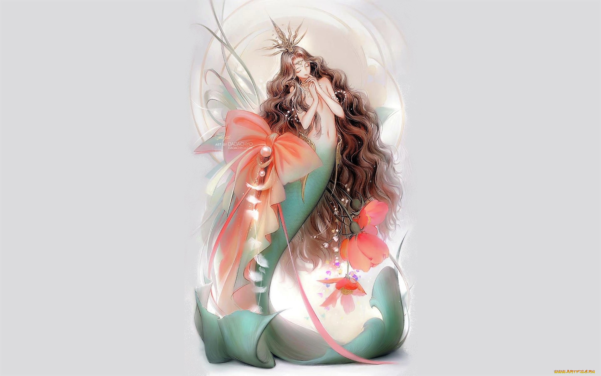 фэнтези, русалки, русалка, бант