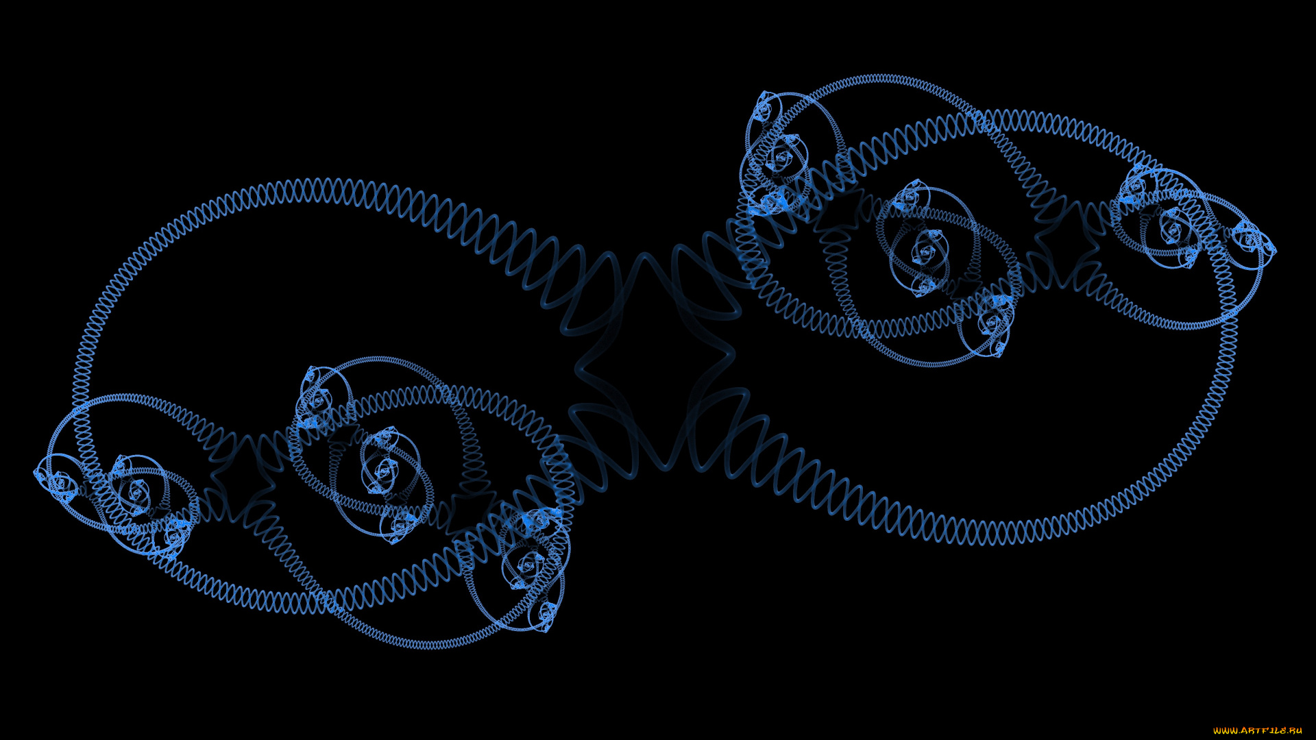 3д, графика, фракталы, , fractal, пружина, спираль, завиток