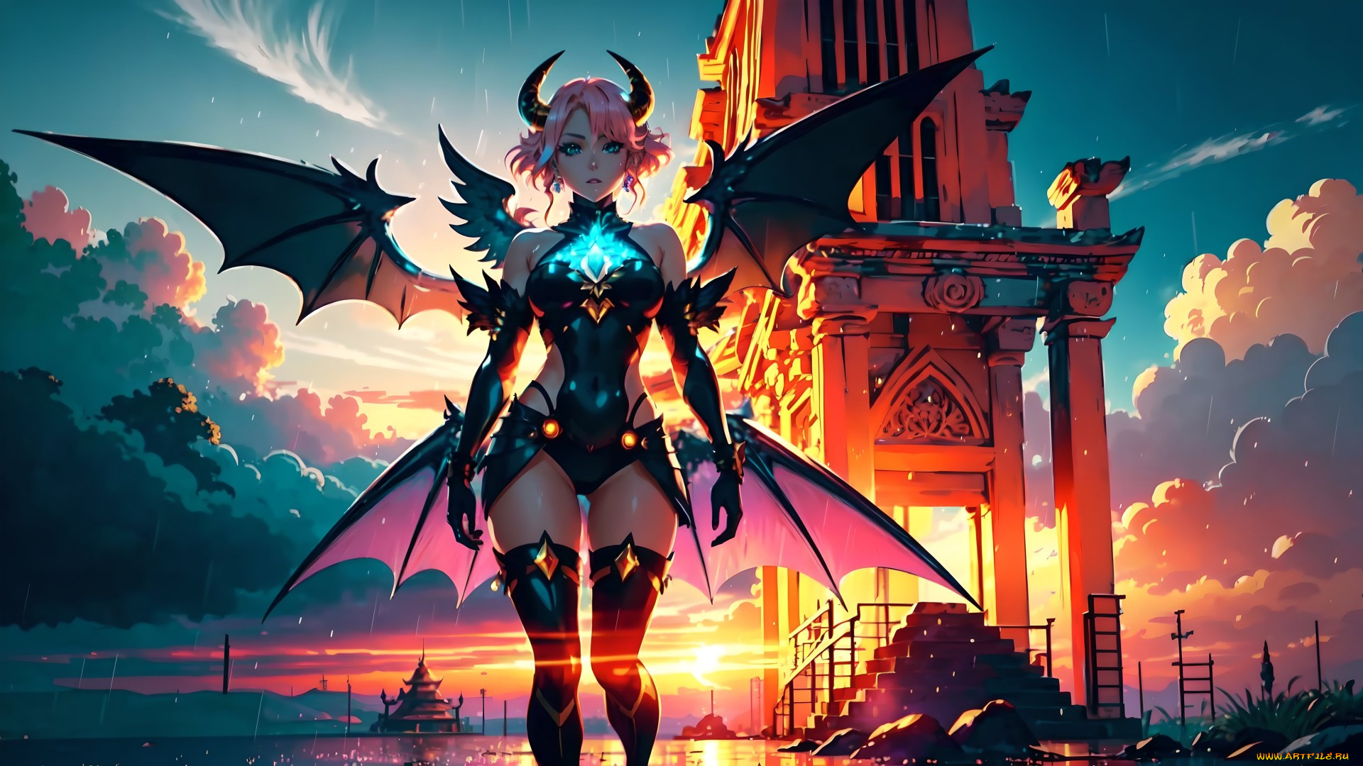 аниме, ангелы, , демоны, нейросети, графика, нейроарт, ai, art, нейронные, сети, рисунки, нейро, искусство