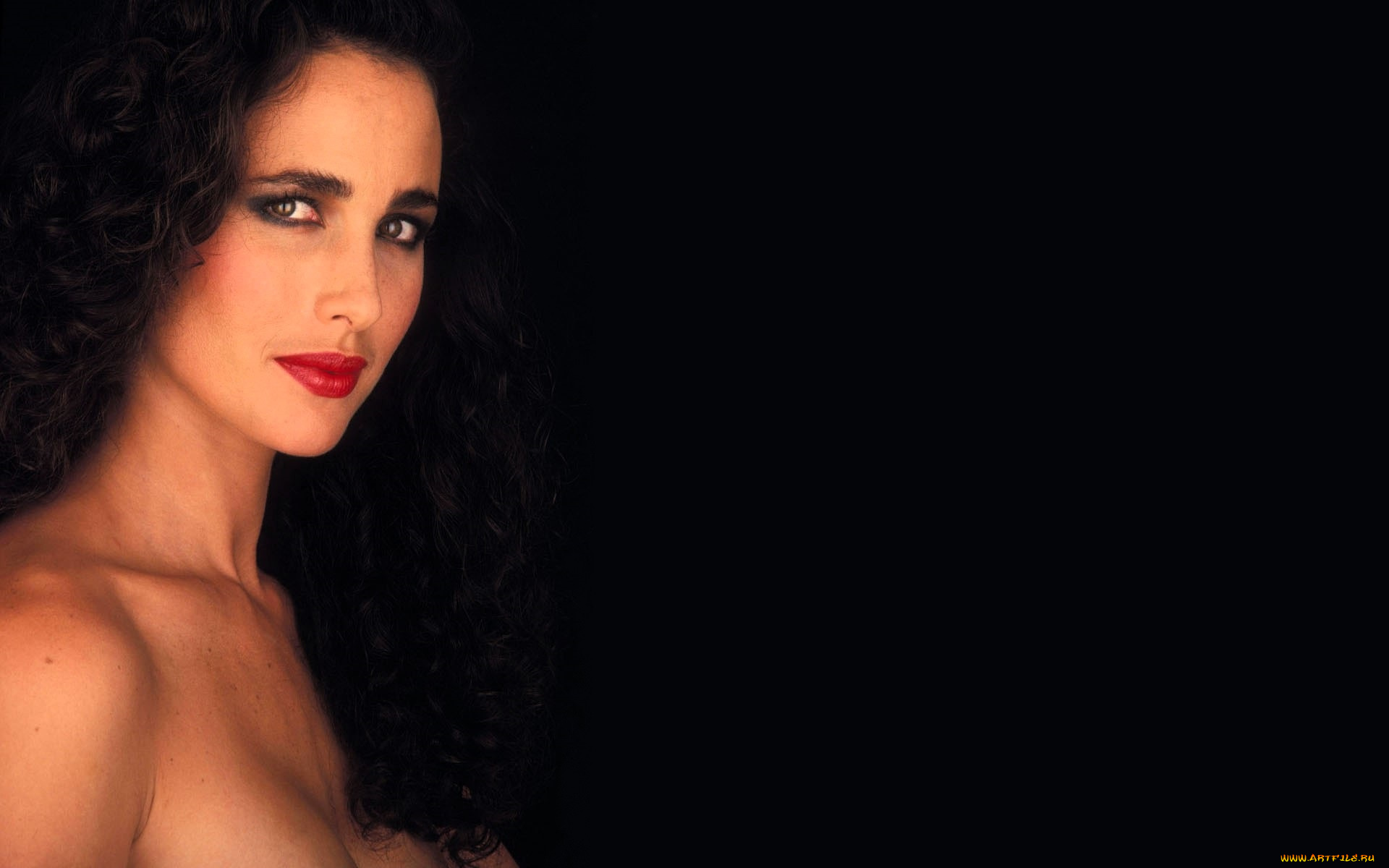 девушки, andie, macdowell, актриса, брюнетка, лицо