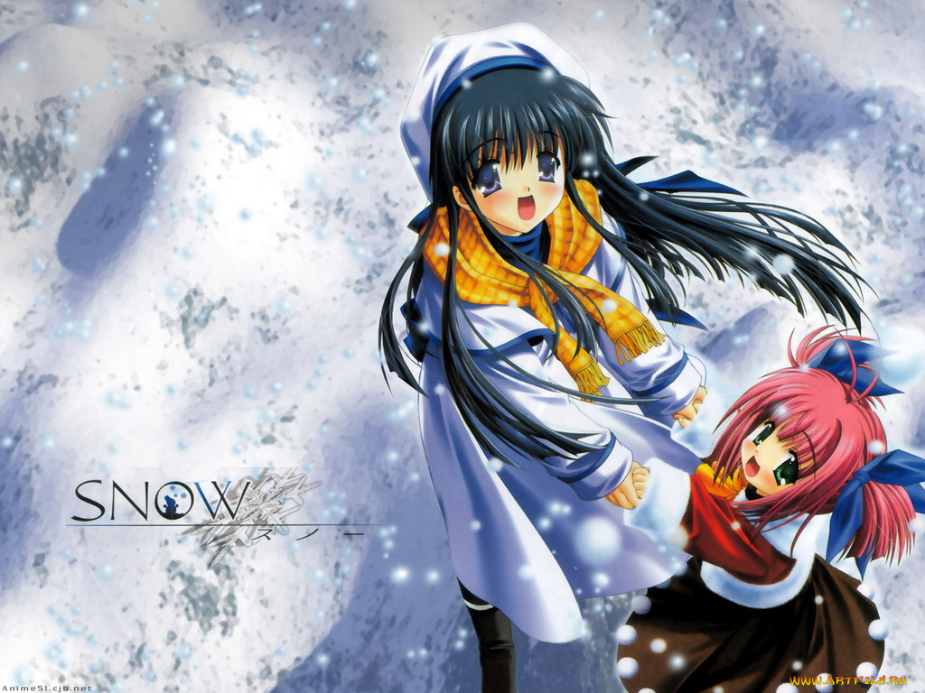 аниме, snow, portable