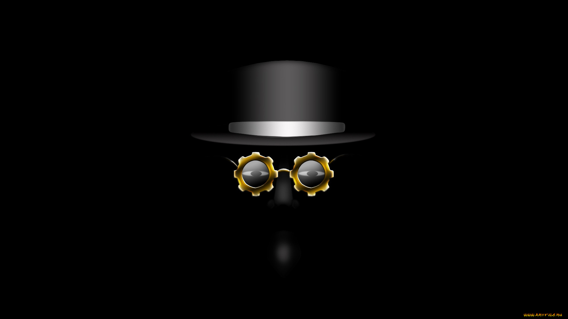 3д, графика, 3d, eyes, глаза, шестерни, шляпа