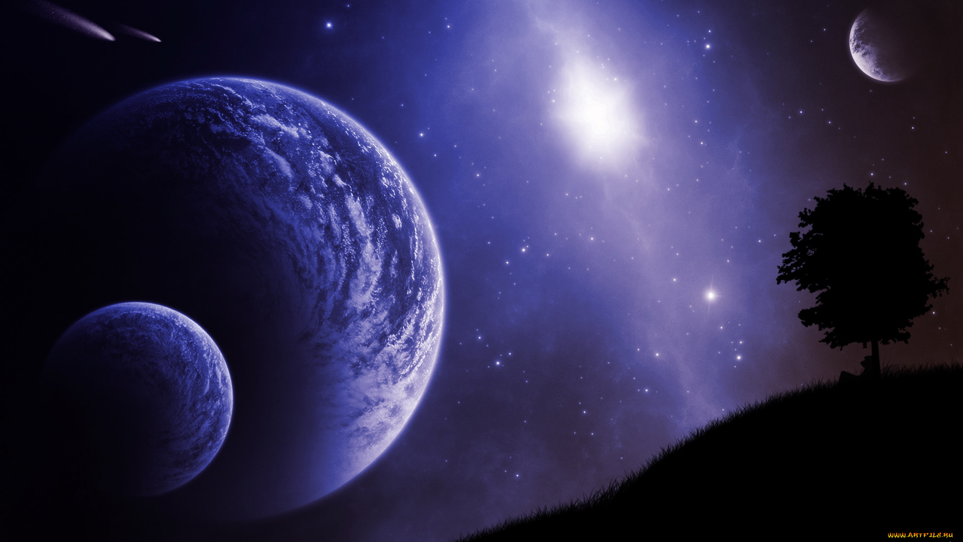 3д, графика, atmosphere, mood, атмосфера, настроения, поверхность, дерево, планеты