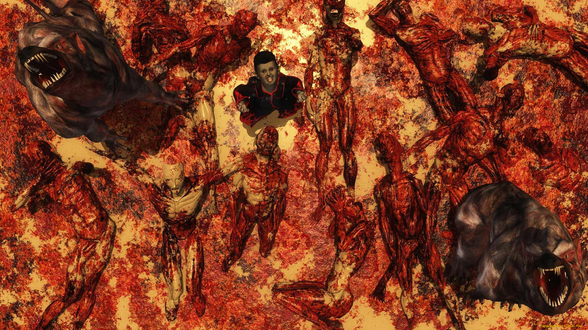 3д, графика, horror, ужас, животные, пасть