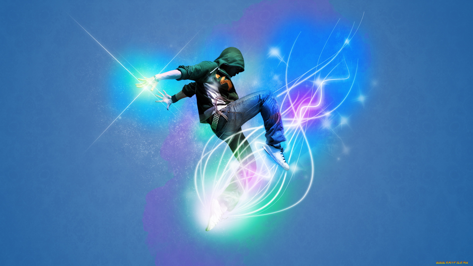 разное, компьютерный, дизайн, парень, танец