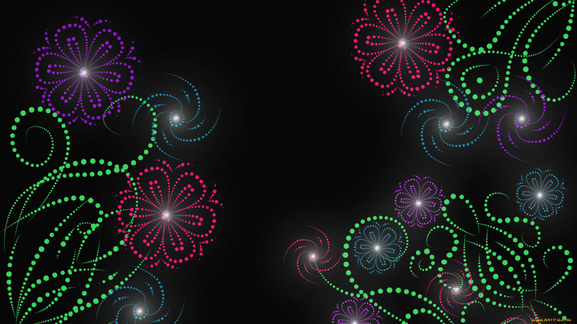 векторная, графика, цветы