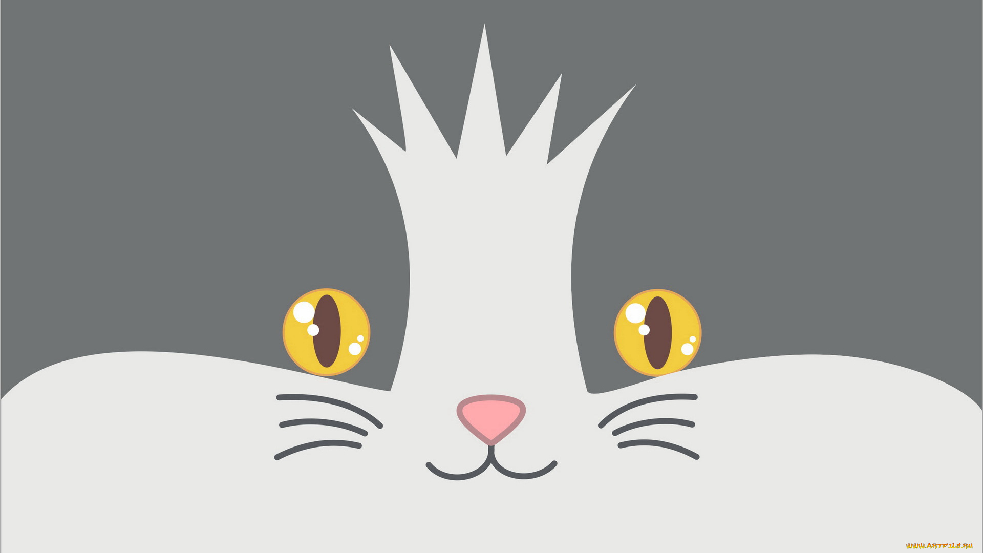 векторная, графика, кот