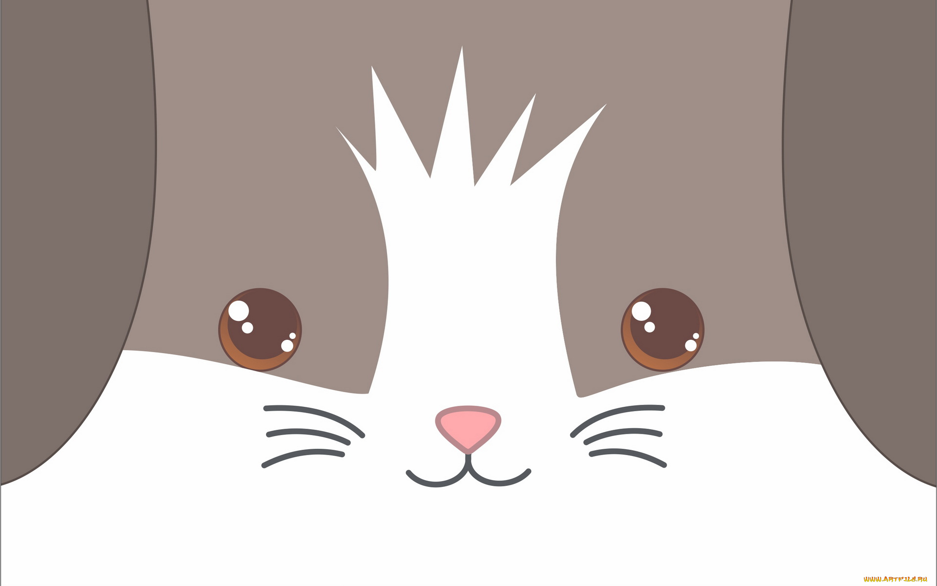 векторная, графика, кот