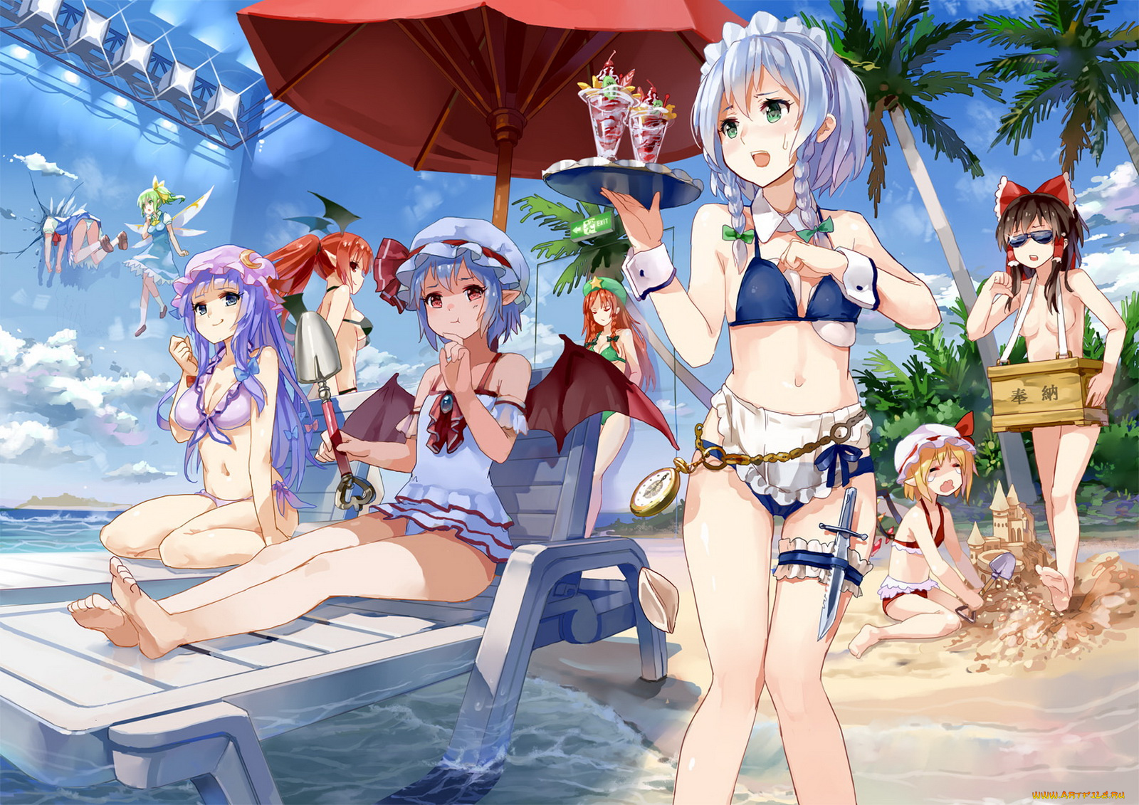 аниме, touhou, персонажи, тохо