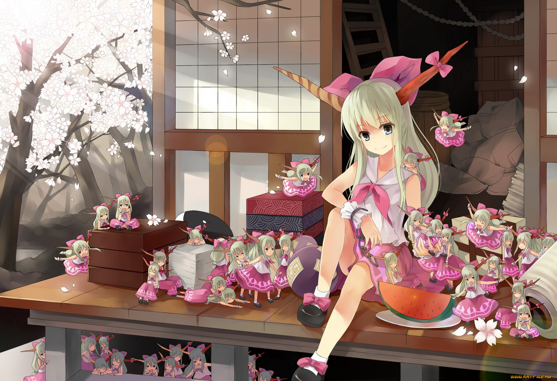 аниме, touhou, суйка, ибуки