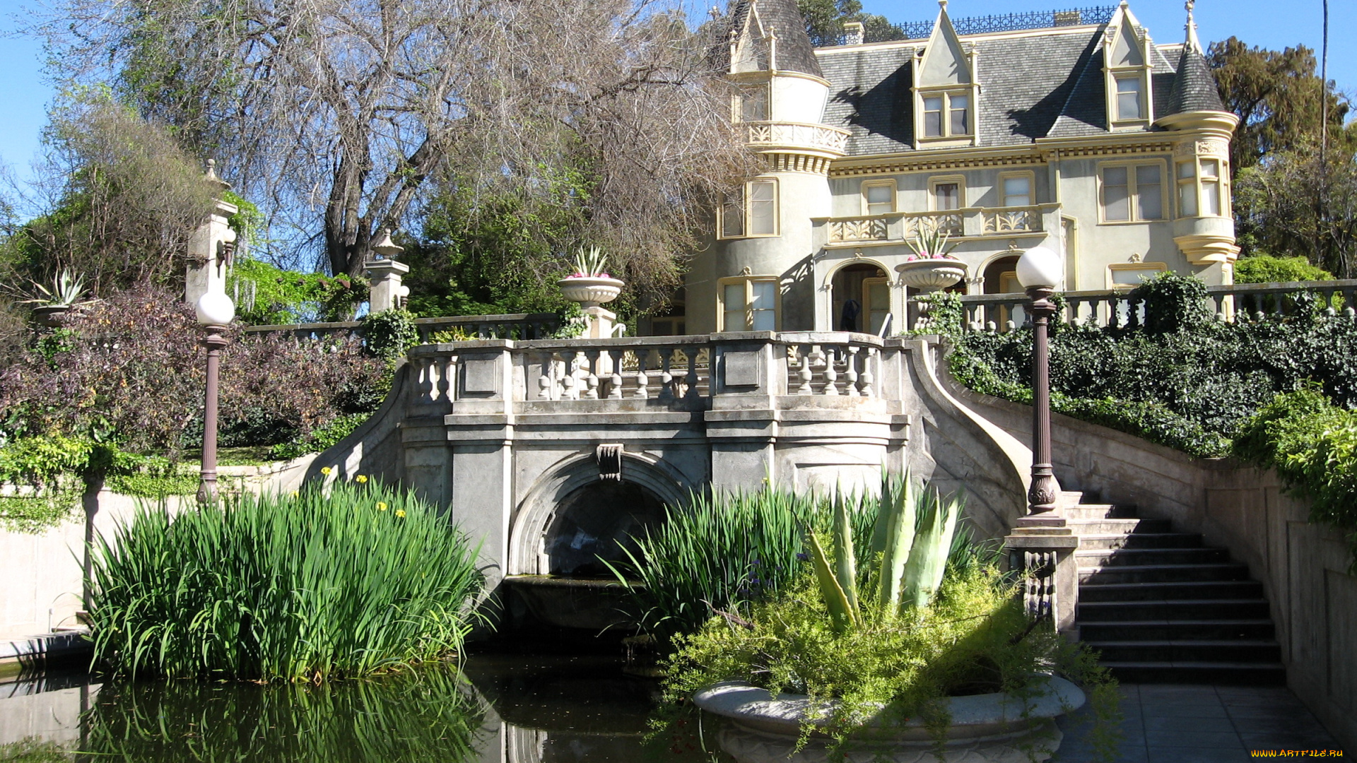 kimberly, crest, house, and, gardens, california, города, здания, дома