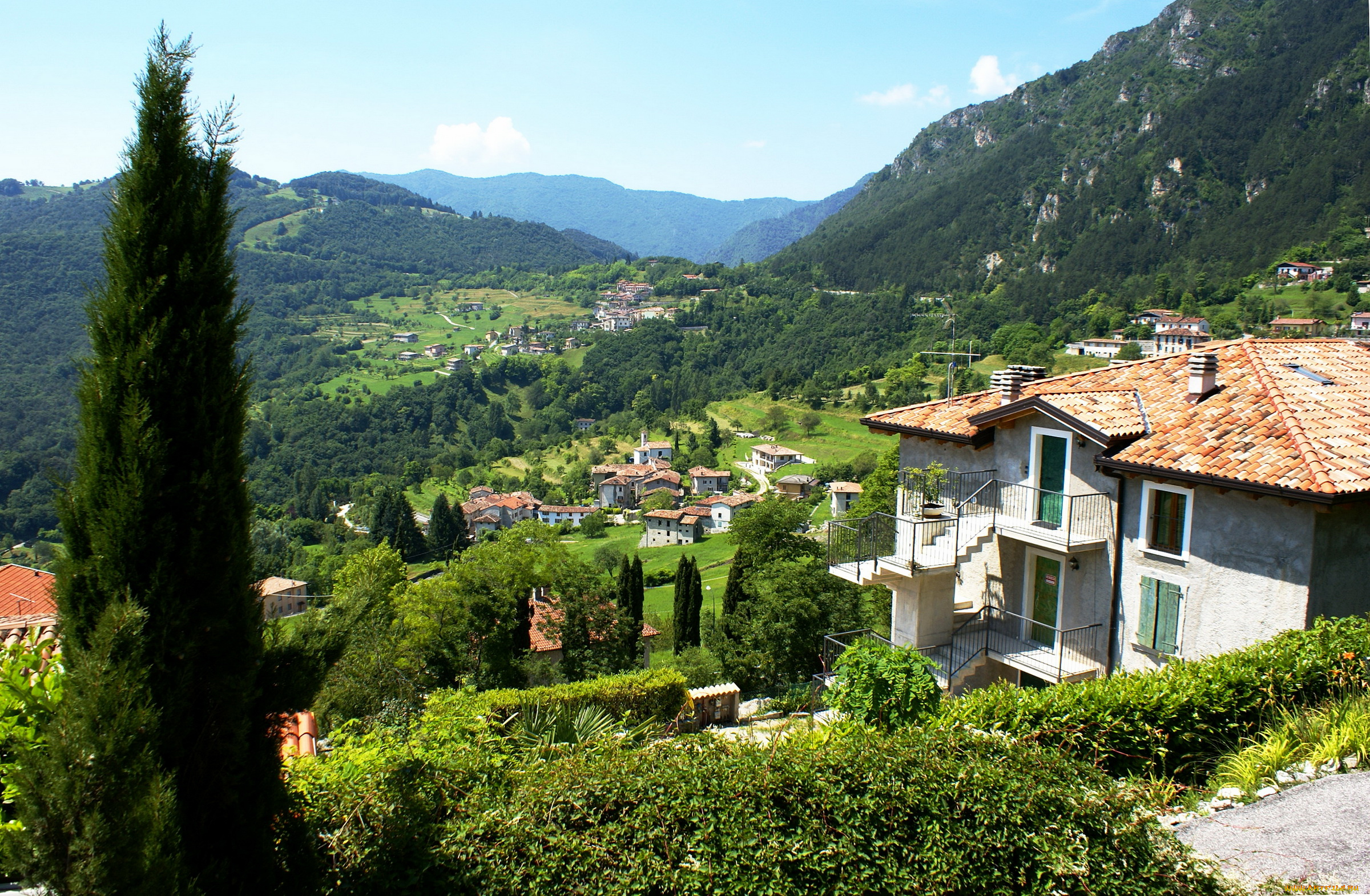 италия, ломбардия, vesio, города, пейзажи, горы