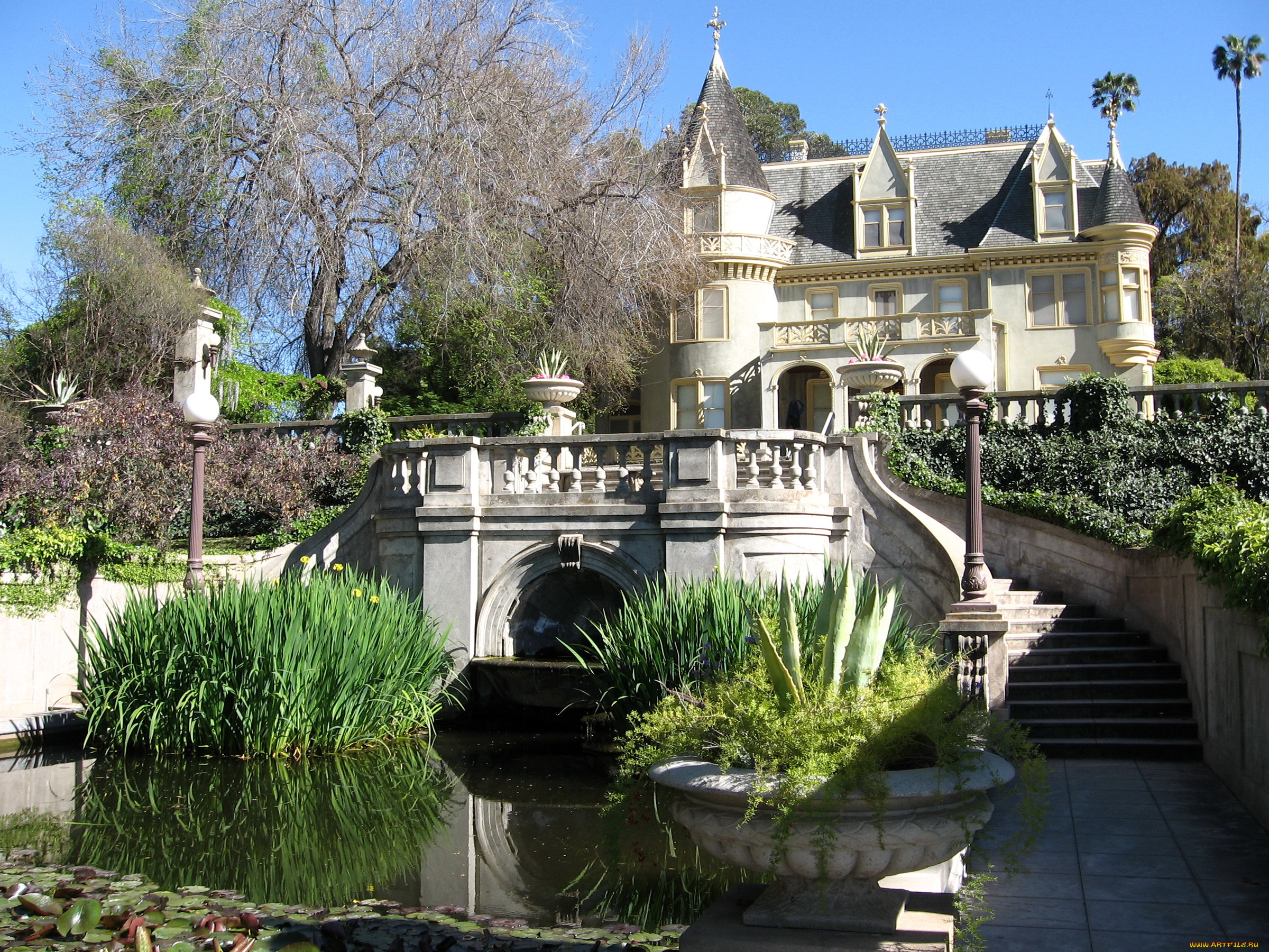 kimberly, crest, house, and, gardens, california, города, здания, дома