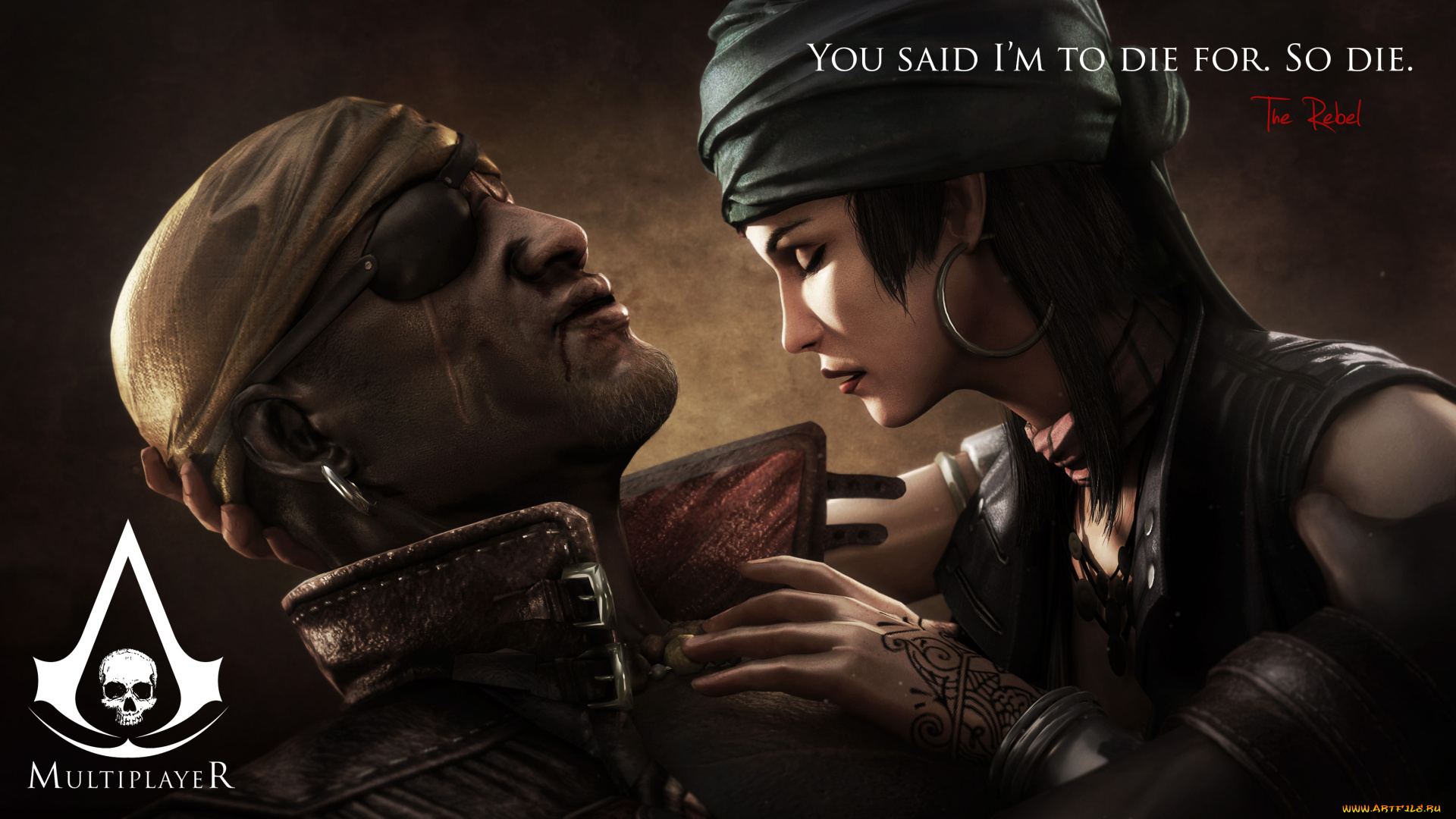 assassin`s, creed, iv, black, flag, видео, игры, бандана, серьга, тату