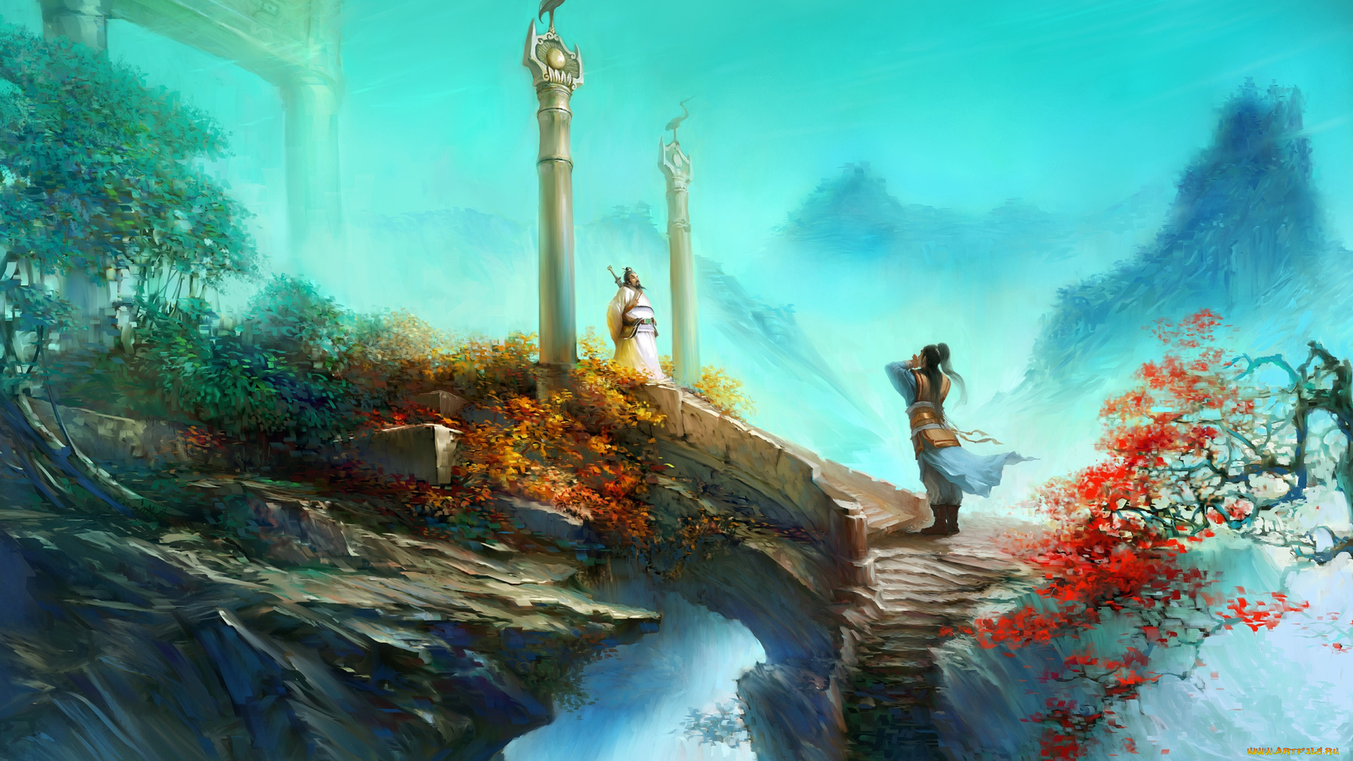 jade, dynasty, видео, игры, самурай, колонна