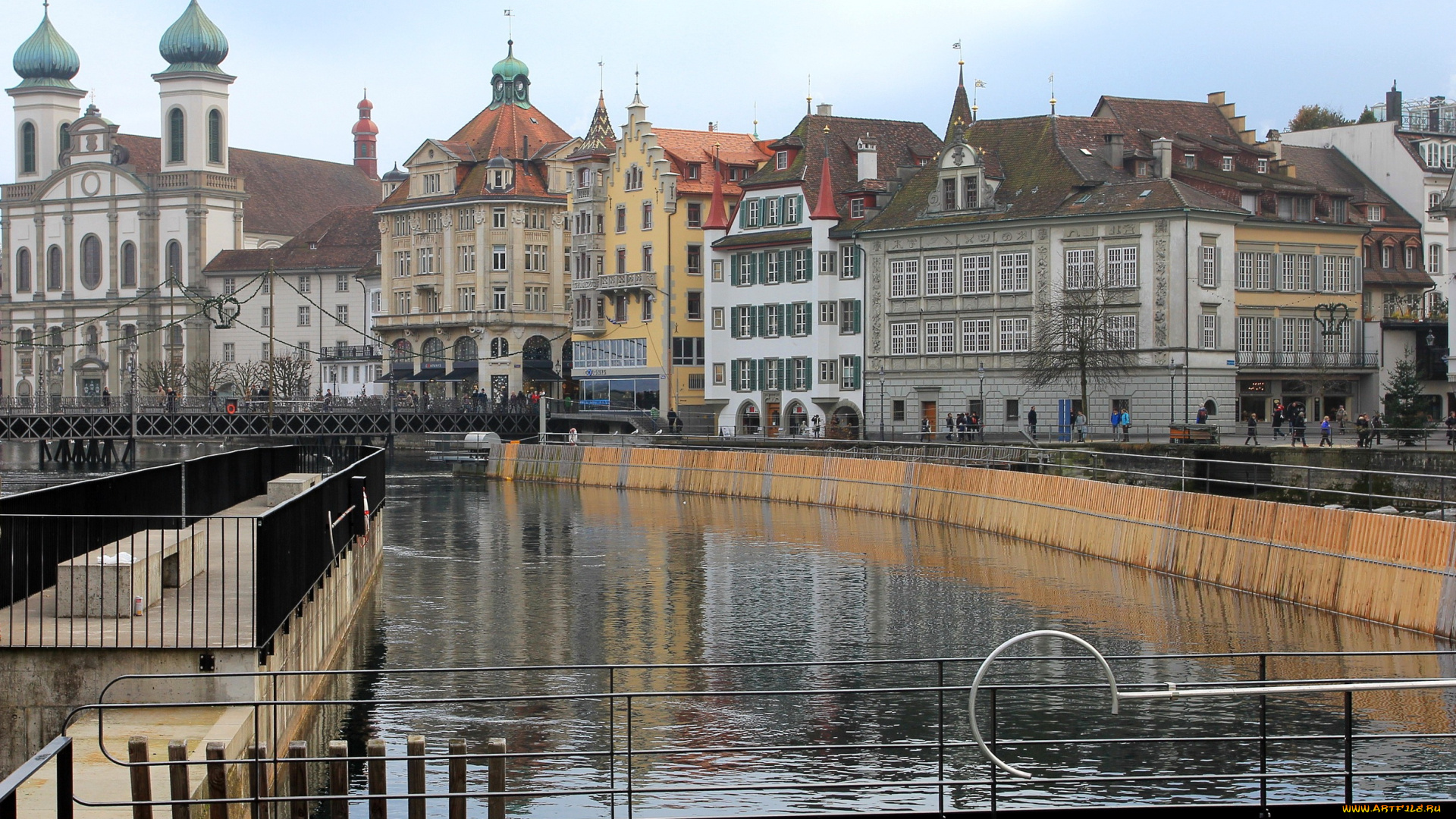 швейцария, люцерн, города, улицы, площади, набережные, канал, дома