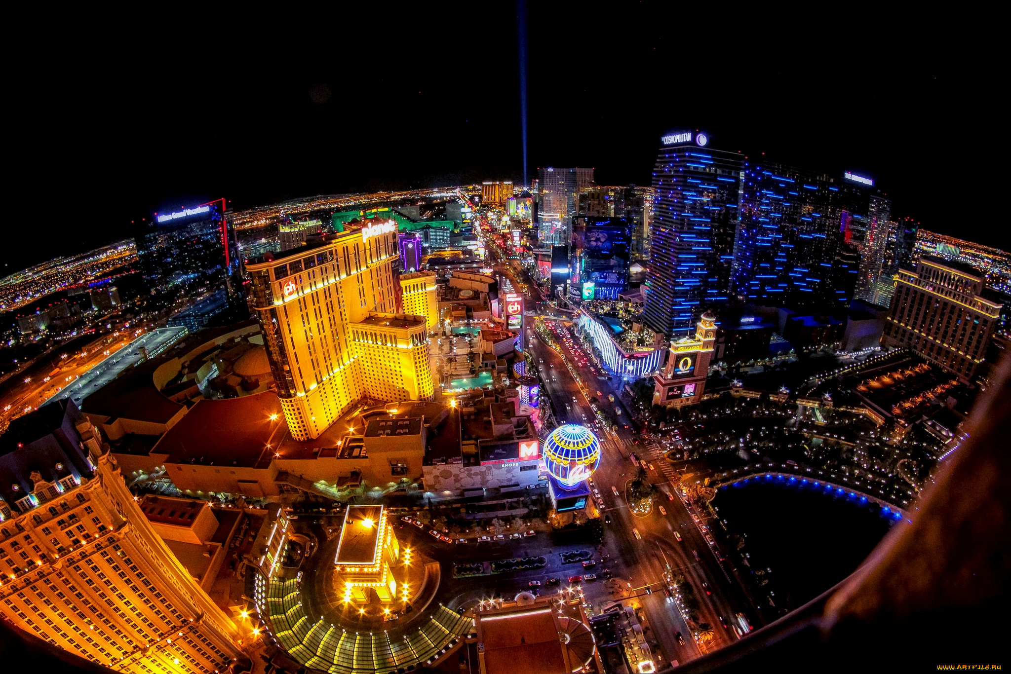города, лас, вегас, сша, ночь