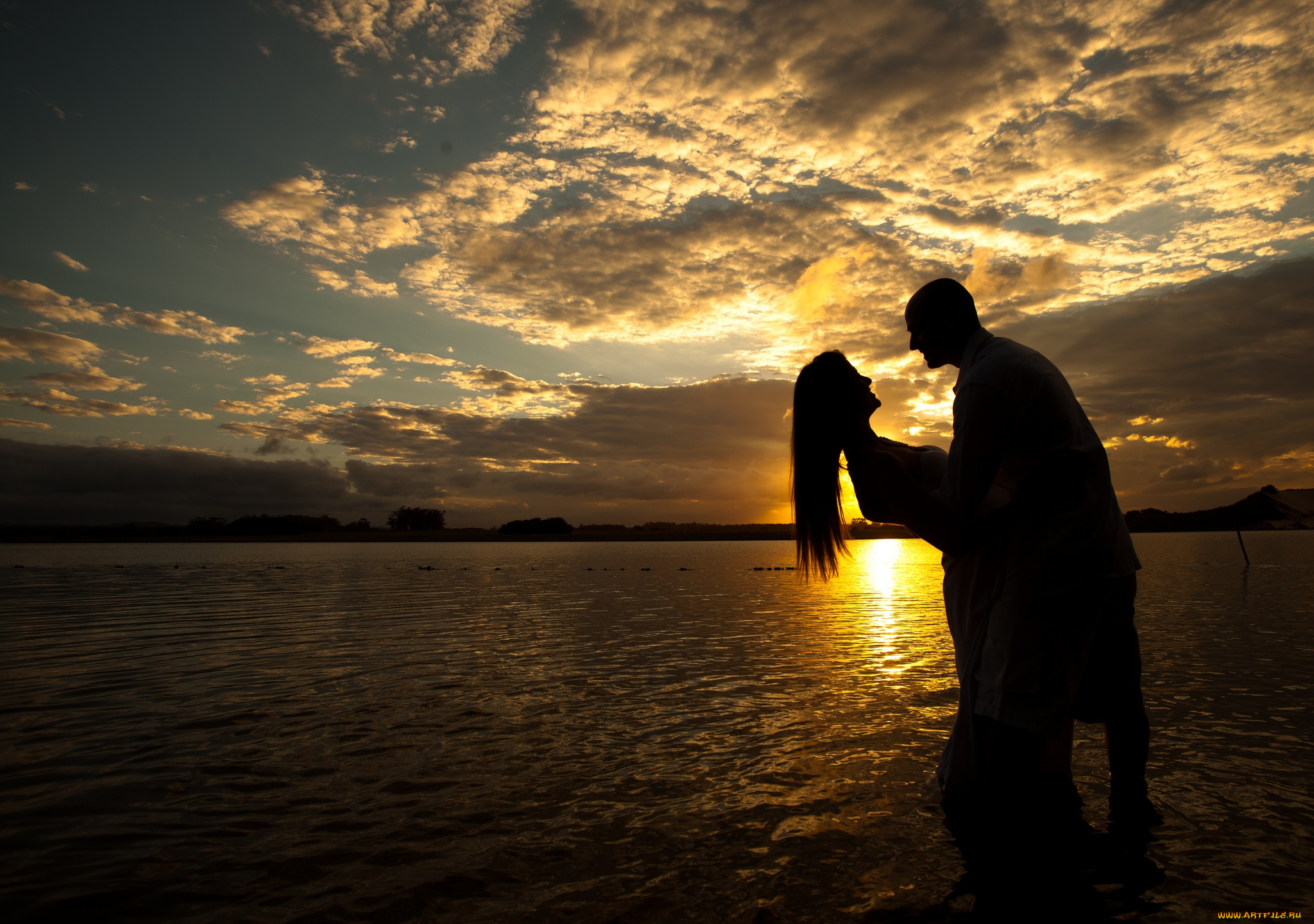 разное, мужчина, женщина, пара, закат