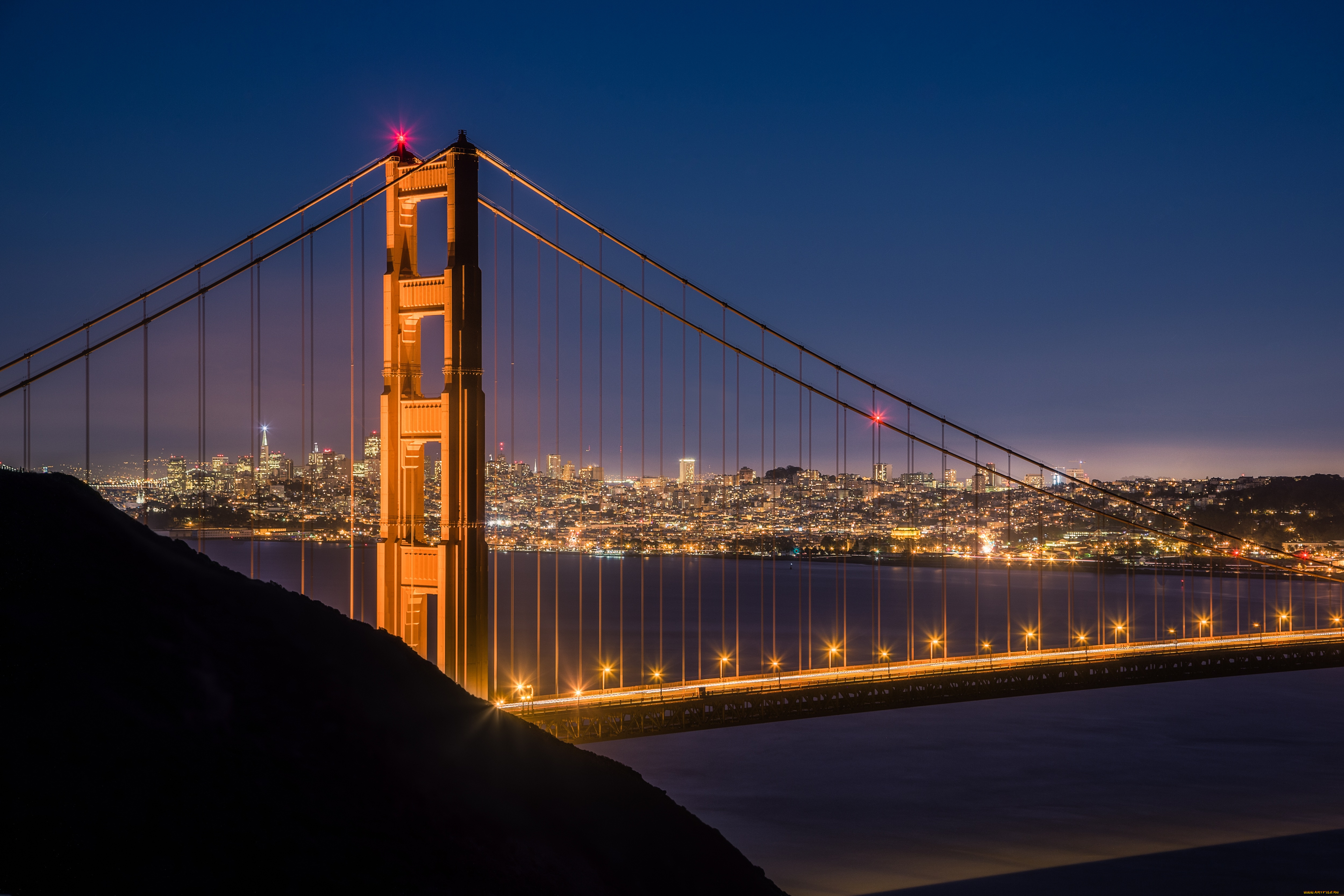 города, сан, франциско, сша, мост