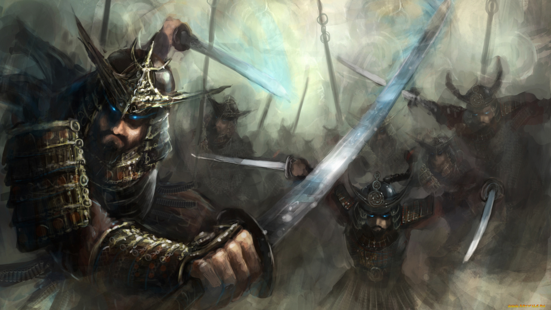 фэнтези, люди, воины, доспехи, рыцари, мечи