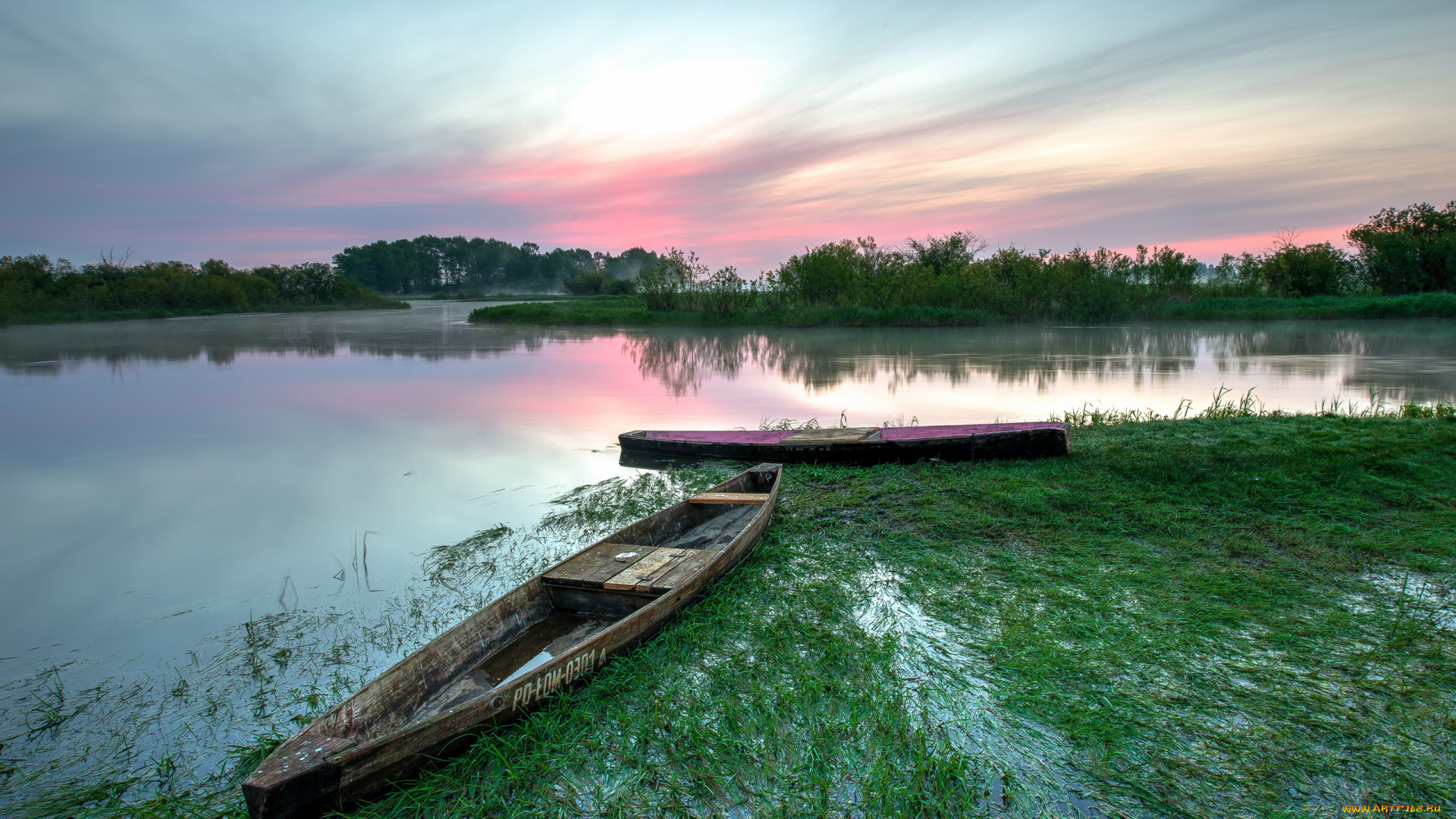 корабли, лодки, , шлюпки, лето, рассвет, утро, озеро, бебжанский, национальный, парк, польша