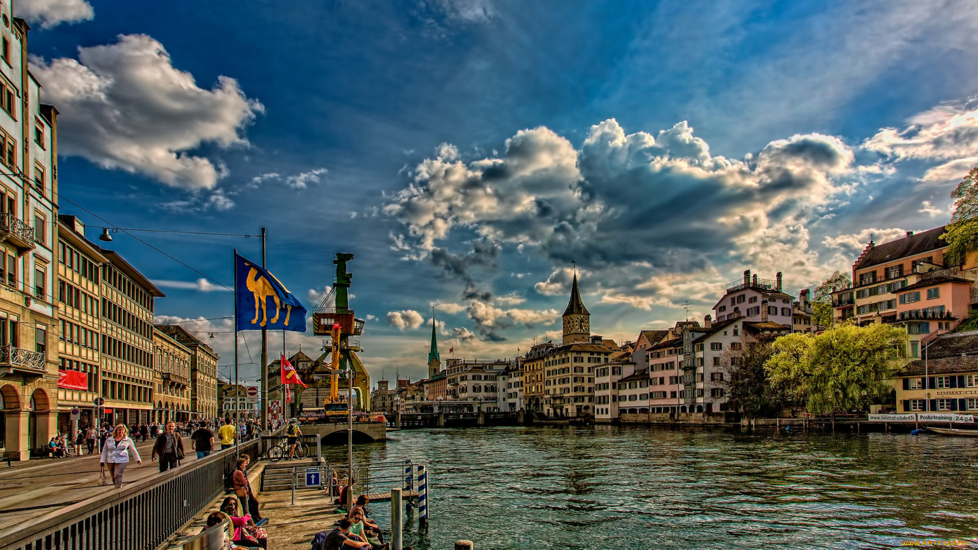 z&, 252, rich, , switzerland, города, цюрих, , швейцария, здания, цюрих, limmat, river, switzerland, zurich, набережная, река, лиммат