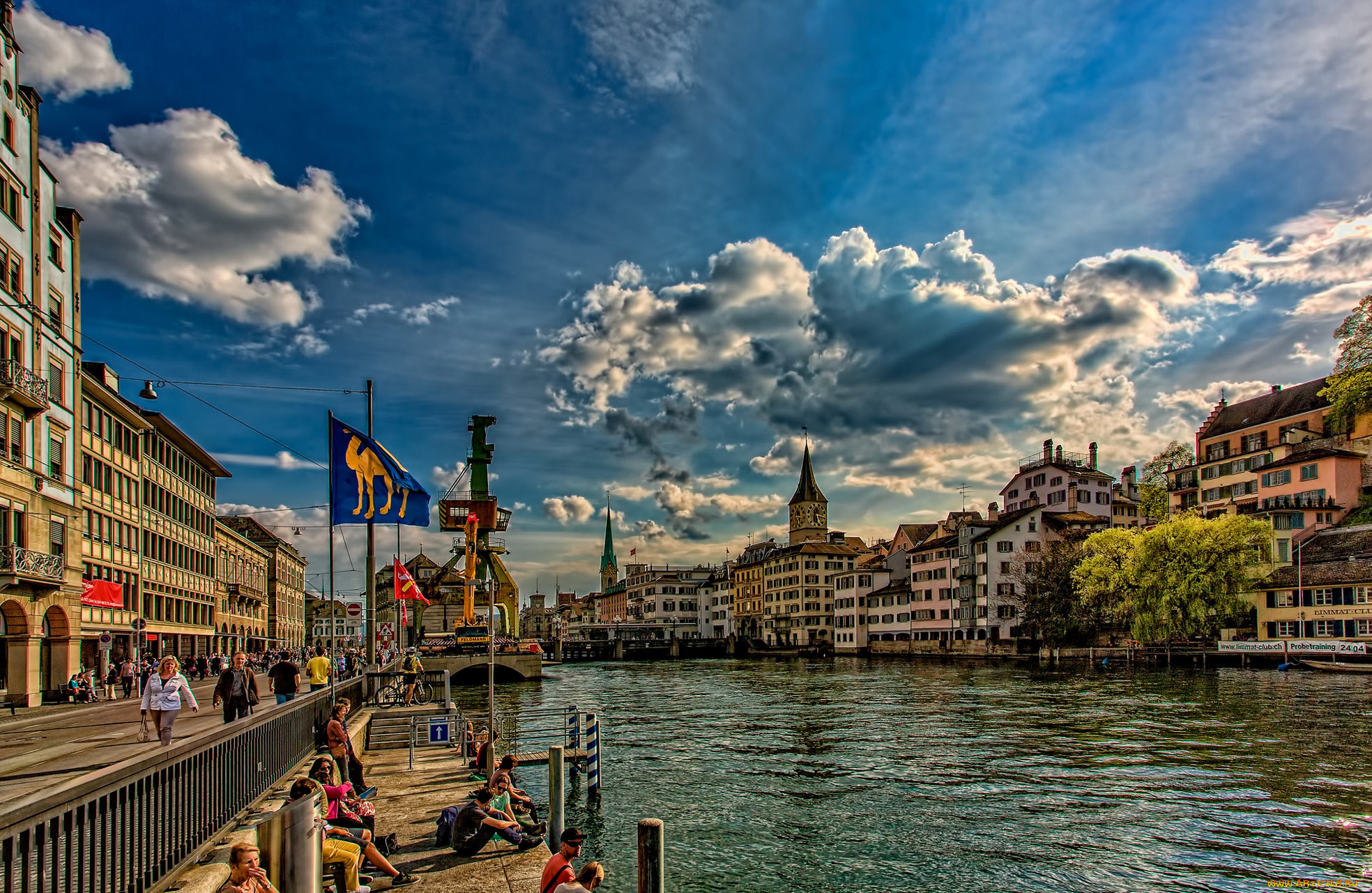 z&, 252, rich, , switzerland, города, цюрих, , швейцария, здания, цюрих, limmat, river, switzerland, zurich, набережная, река, лиммат