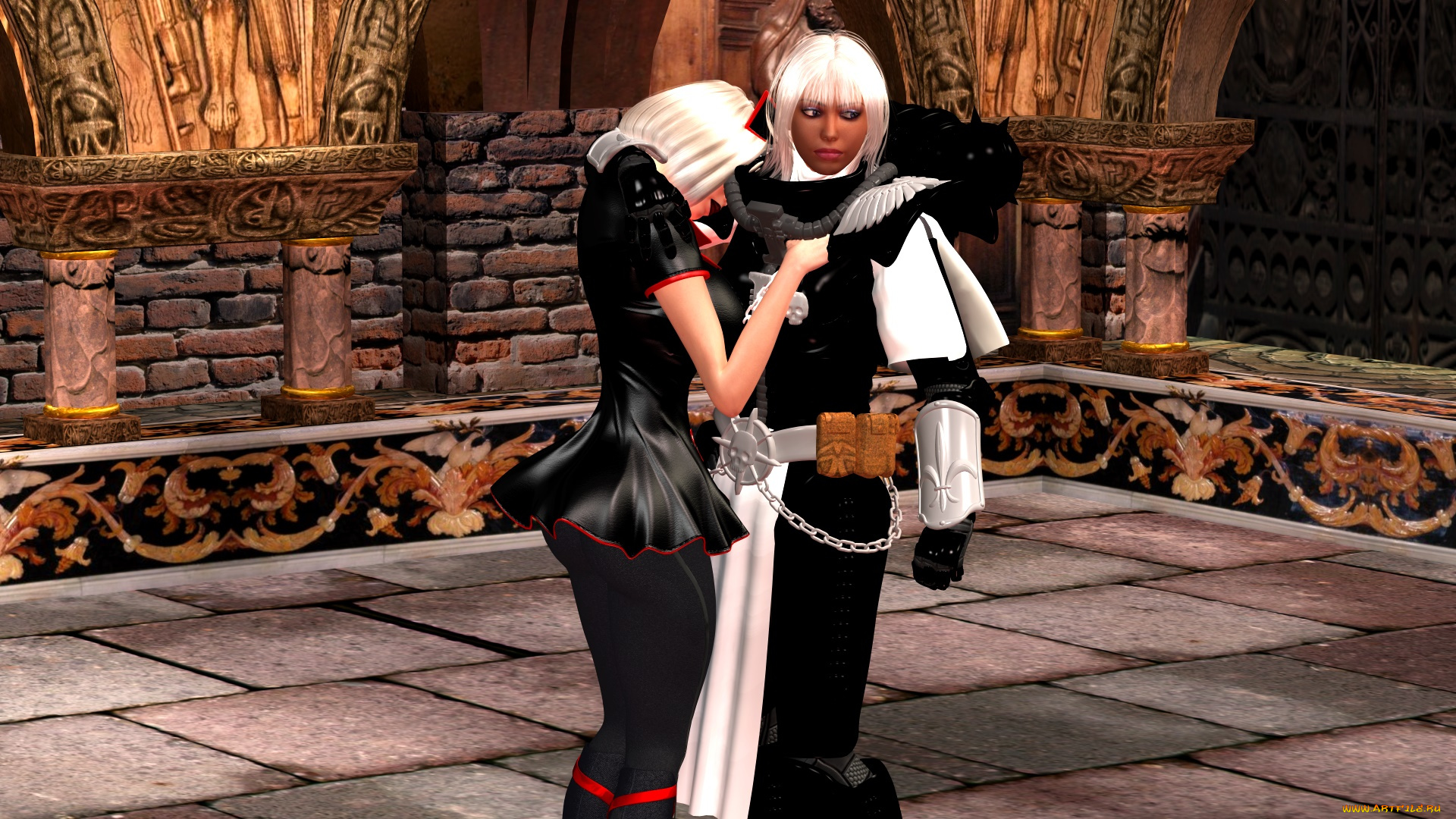 dark, heresy, видео, игры, взгляд, девушки, фон