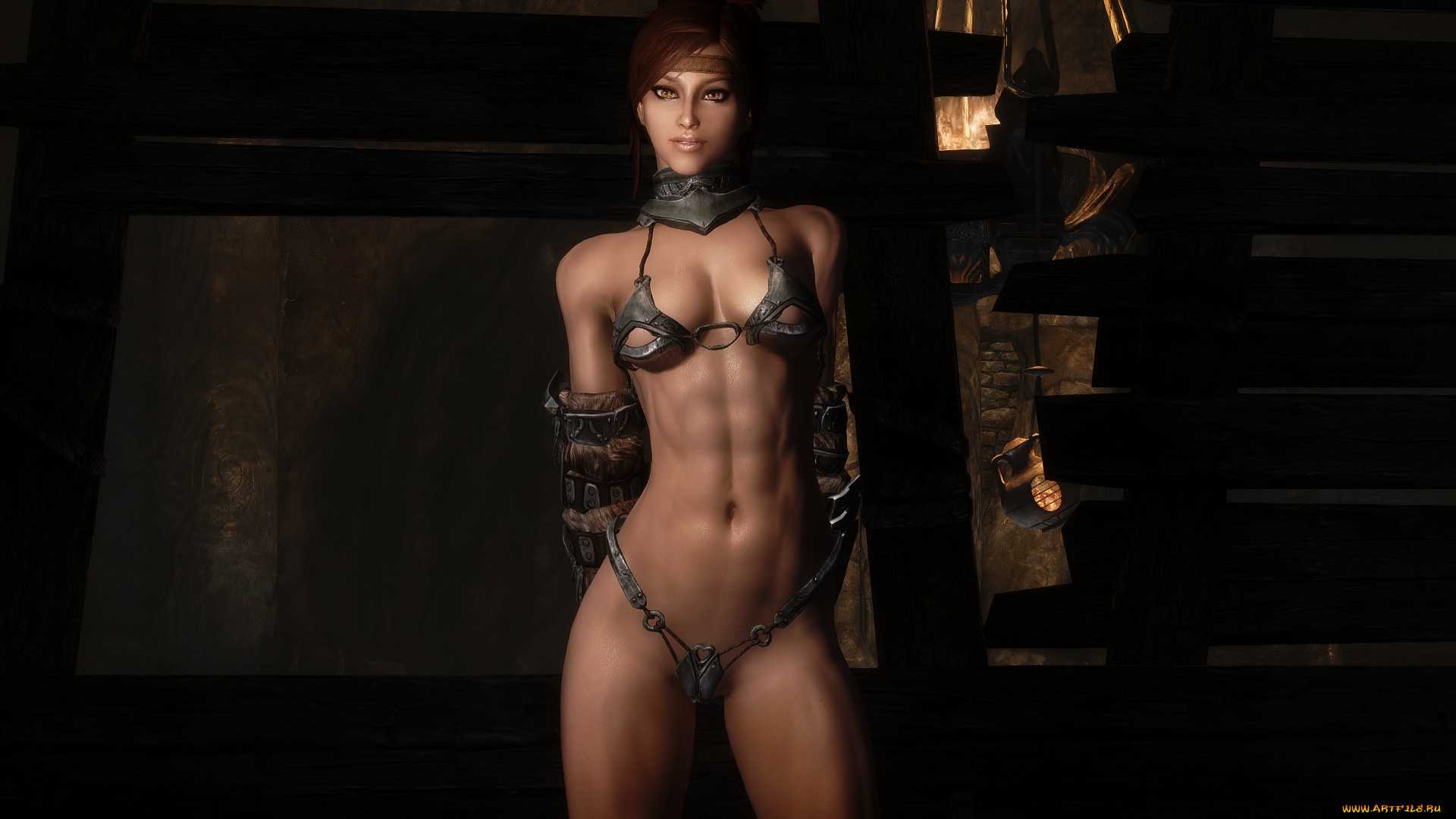 3д, графика, амазонки, , amazon, фон, взгляд, девушка, цепи