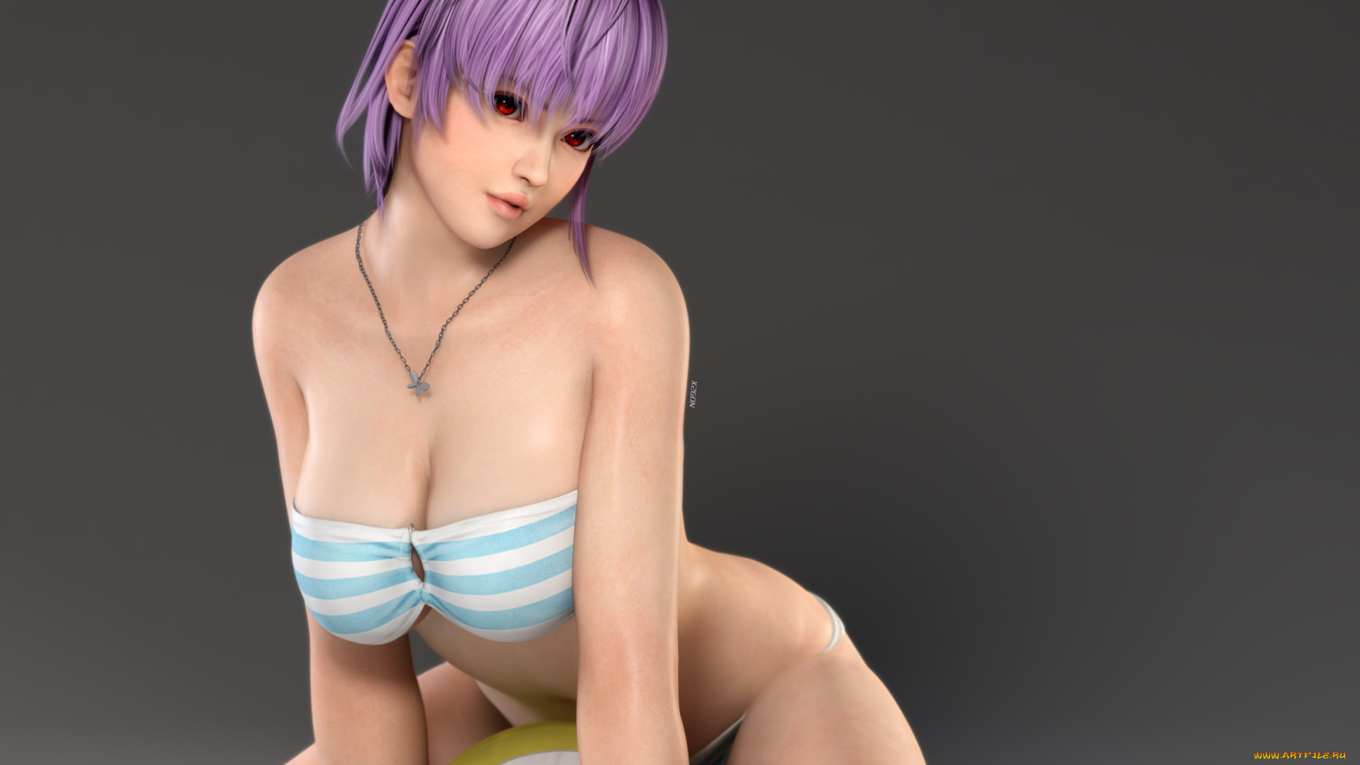 3д, графика, аниме, , anime, девушка, фон, взгляд