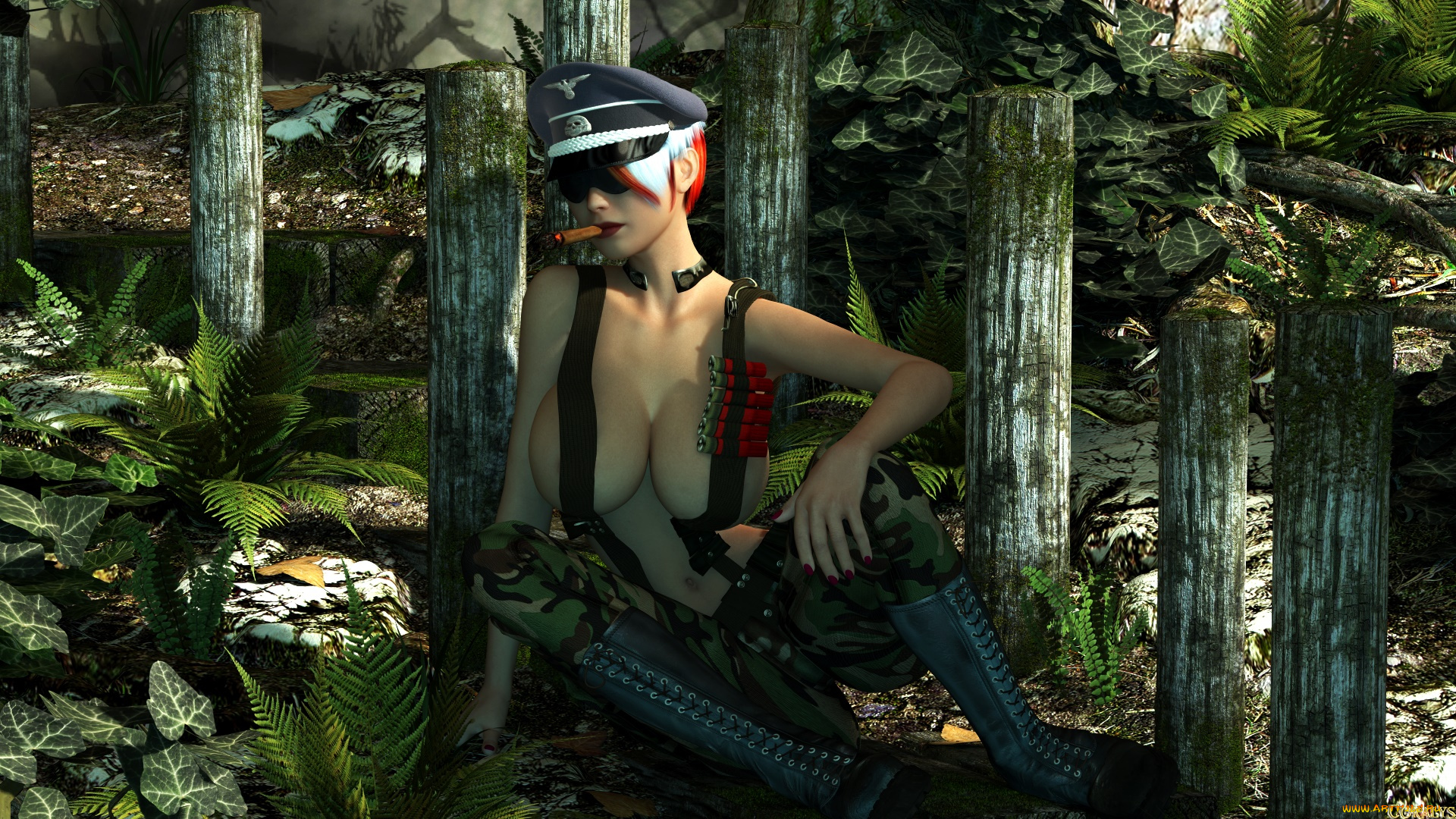 3д, графика, фантазия, , fantasy, фон, взгляд, девушка