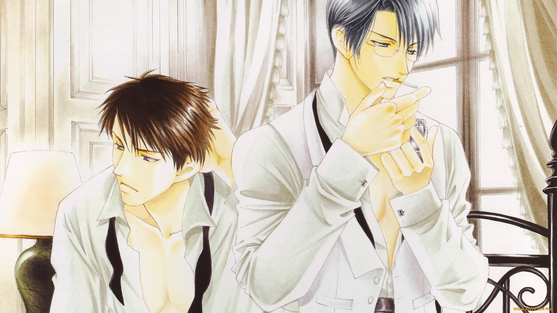 аниме, gakuen, heaven, парни, райская, школа, сёнен-ай