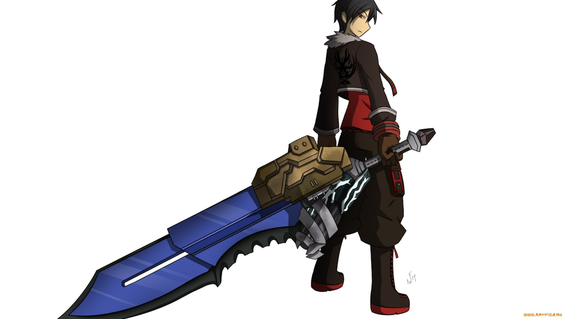 аниме, god, eater, меч, парень