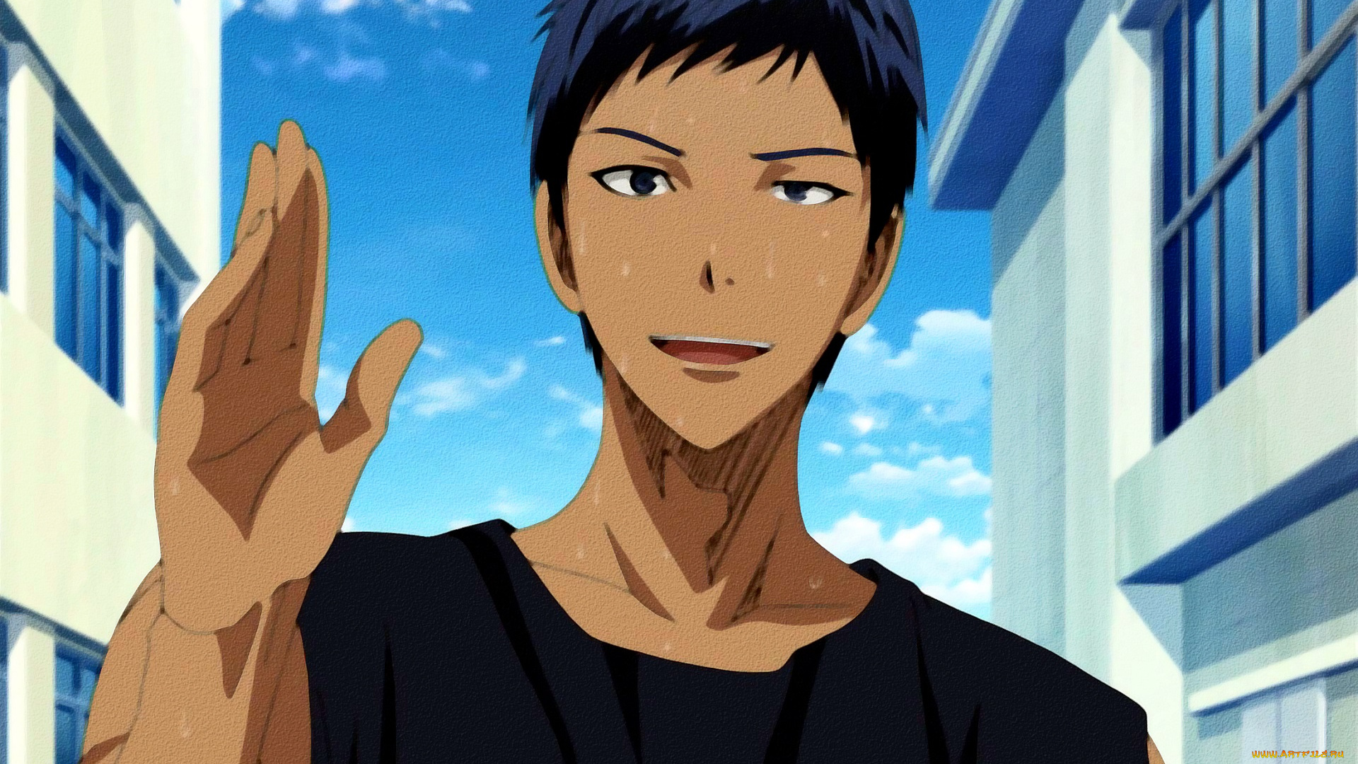 аниме, kuroko, no, baske, аомине, дайки