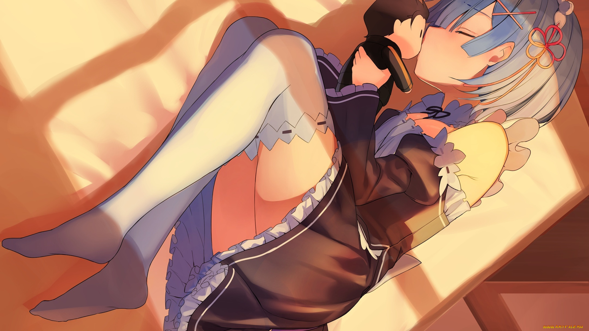 аниме, re, , zero, kara, hajimeru, isekai, seikatsu, рем