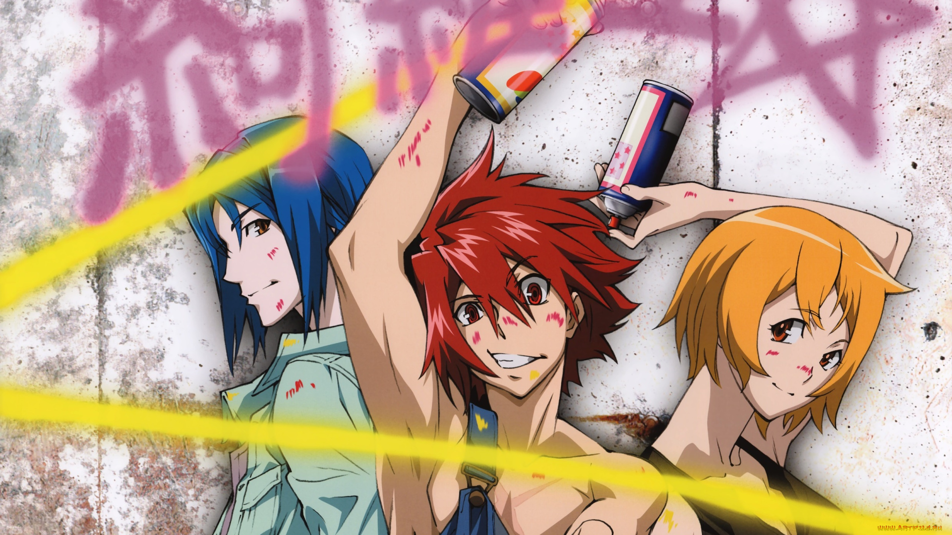 аниме, star, driver, парни, девука